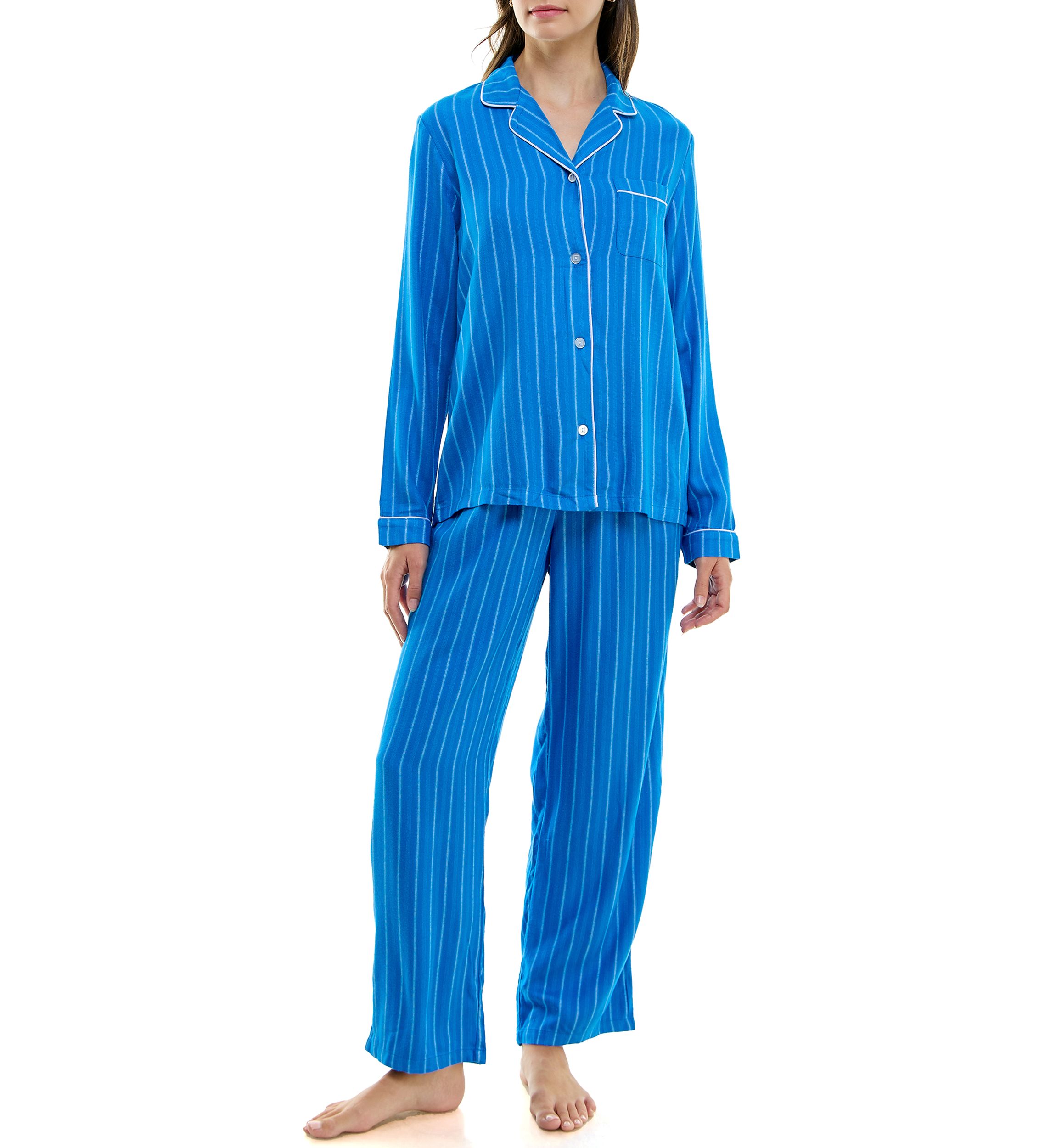 Womens Long Sleeve Flannel Pajama Set