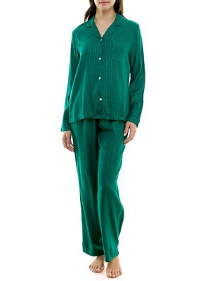 Crown Ivy Women s Long Sleeve Flannel Pajama Set belk