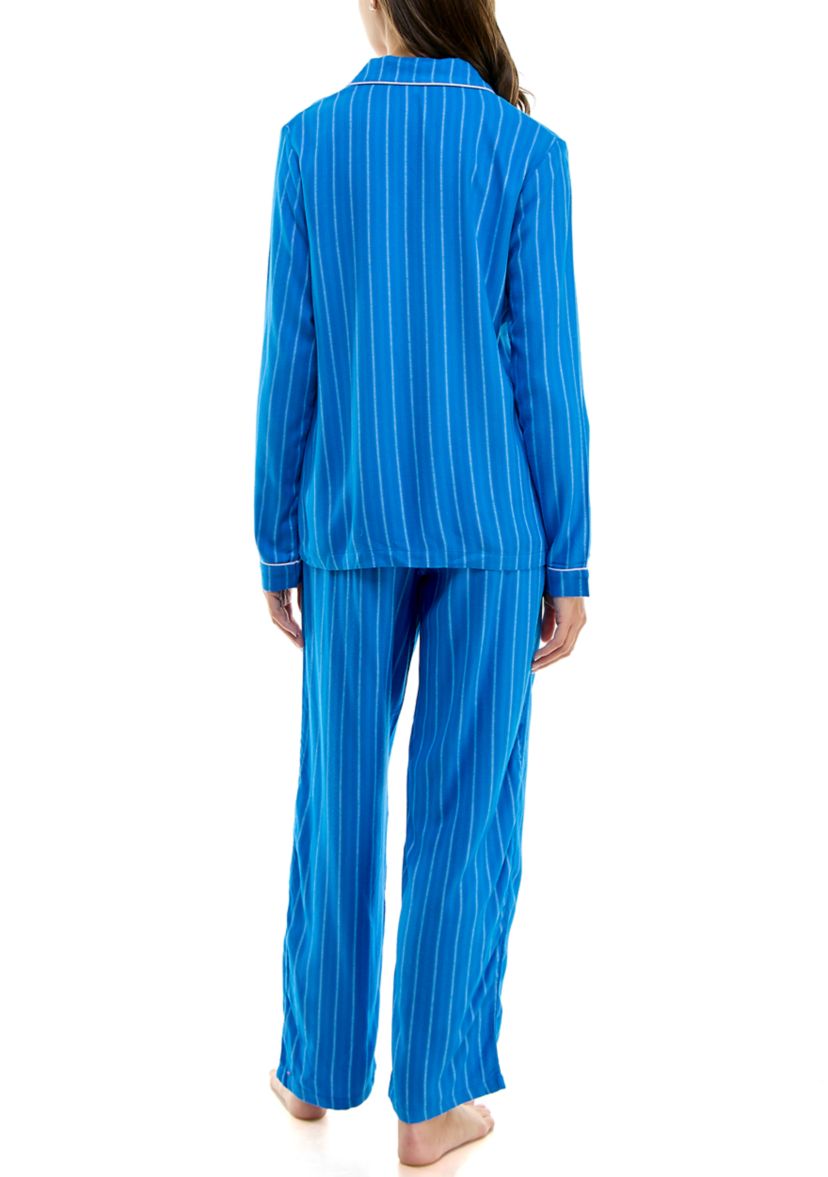 Womens Long Sleeve Flannel Pajama Set