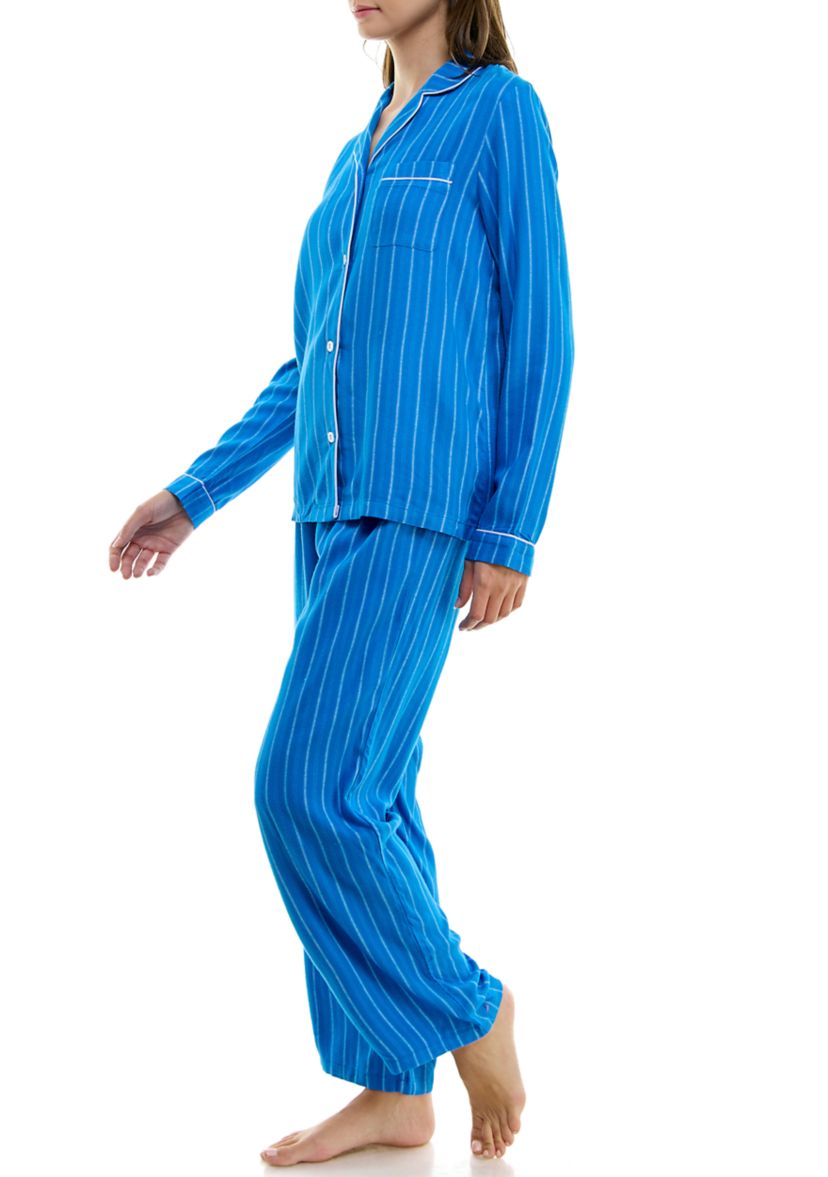Womens Long Sleeve Flannel Pajama Set