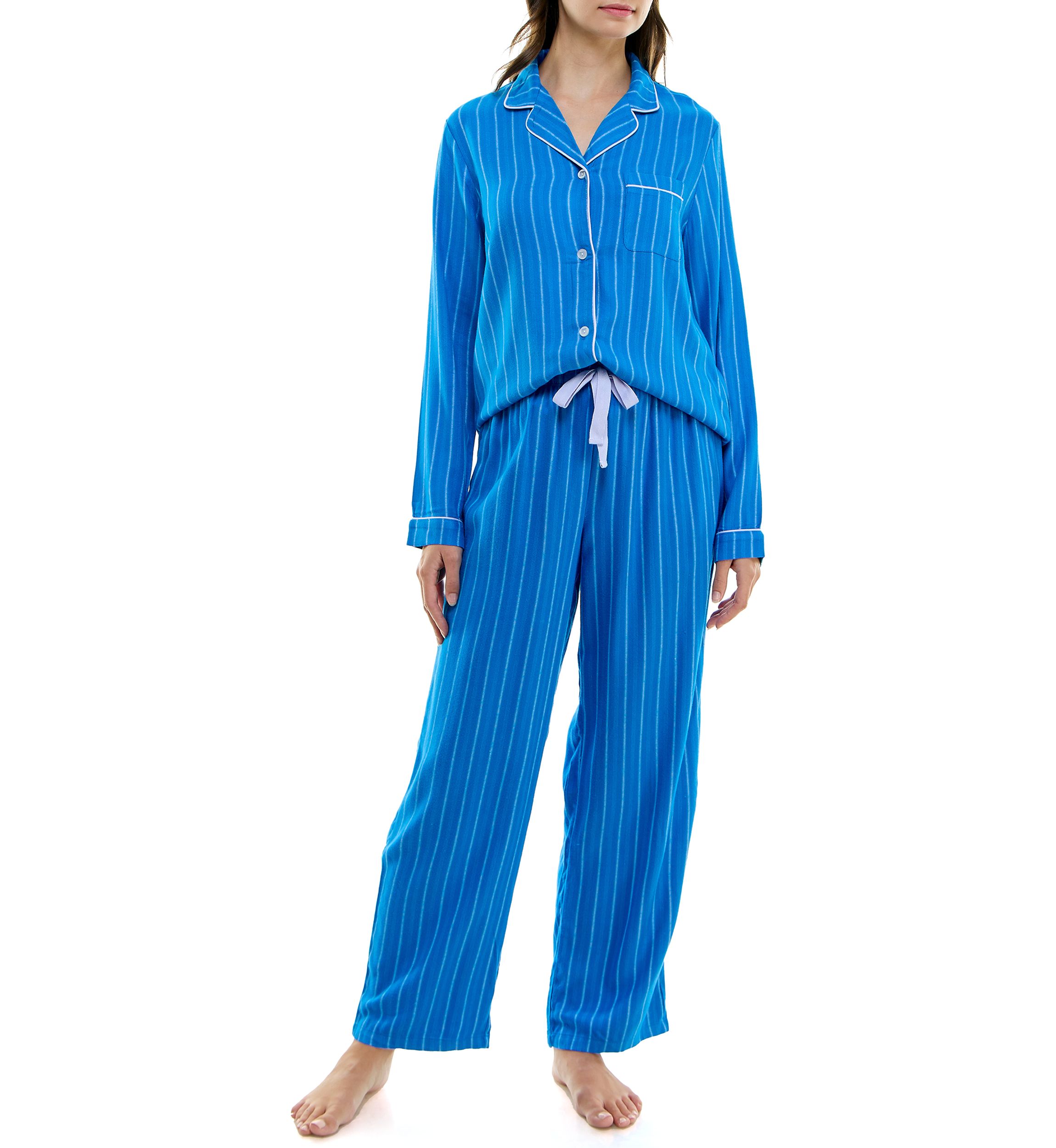 Womens Long Sleeve Flannel Pajama Set