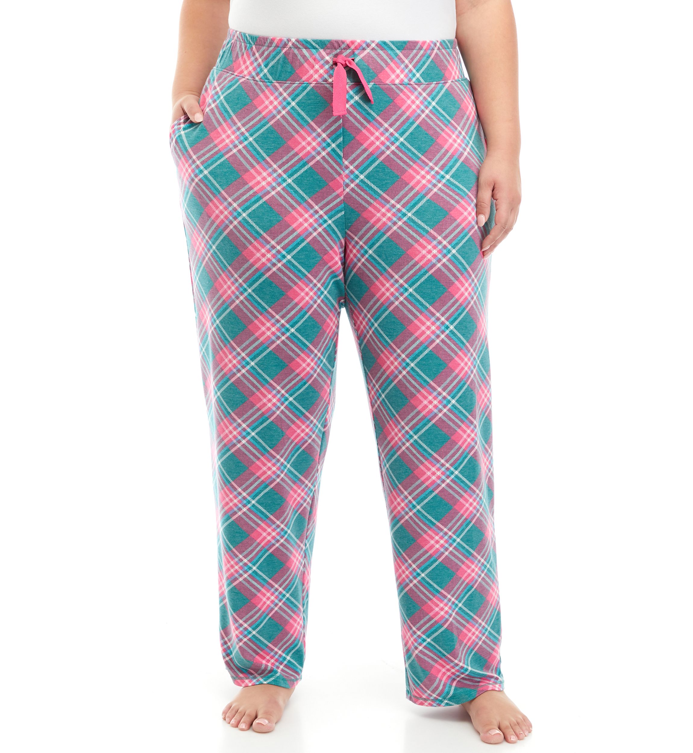Printed Open Leg Knit Pajama Pants