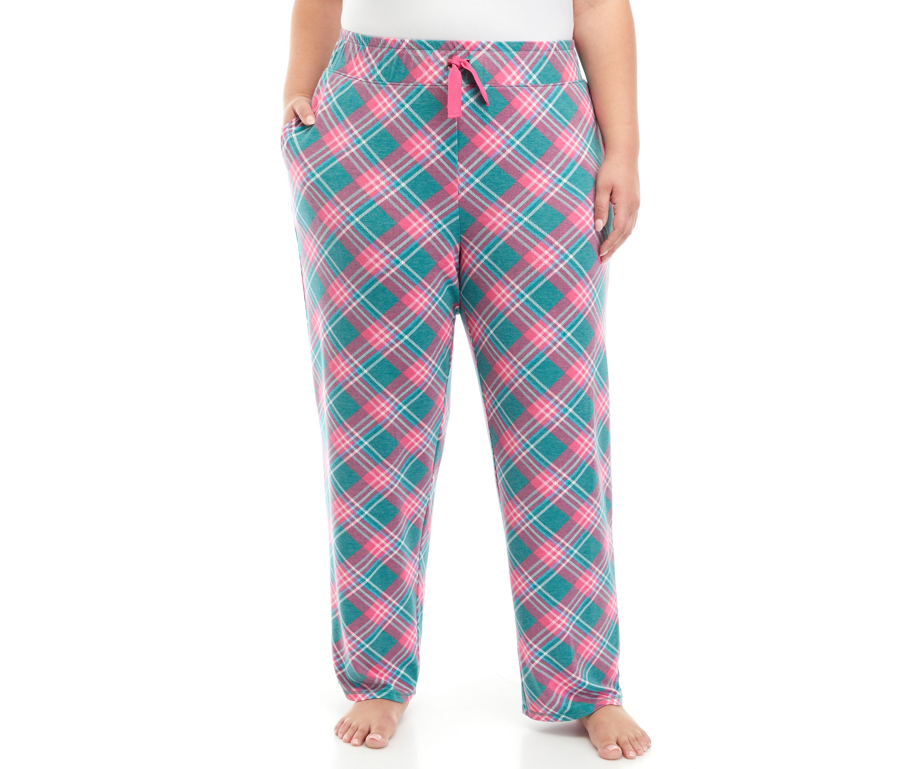 Printed Open Leg Knit Pajama Pants
