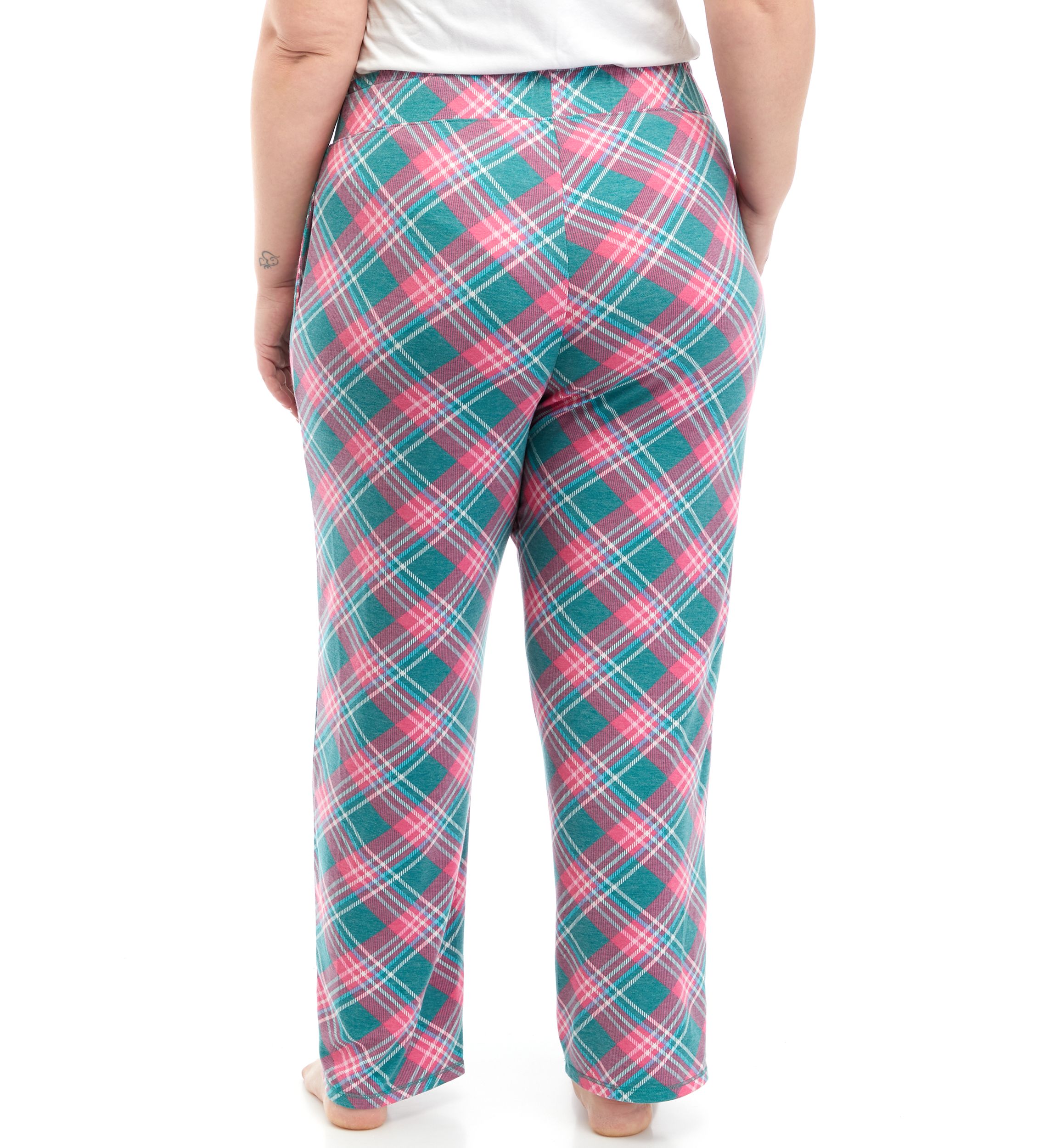 Printed Open Leg Knit Pajama Pants