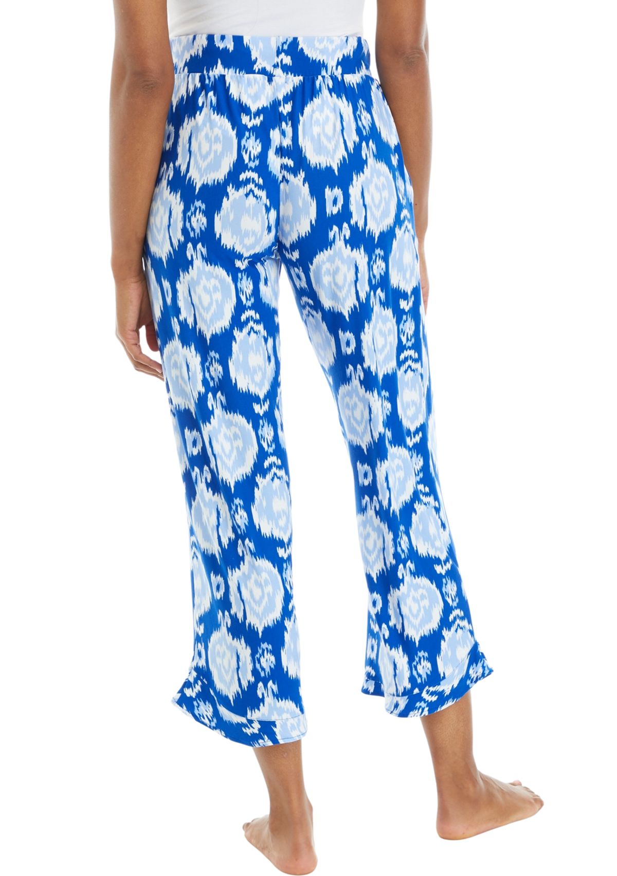 Womens Yummy Printed Ruffle Hem Pajama Pants
