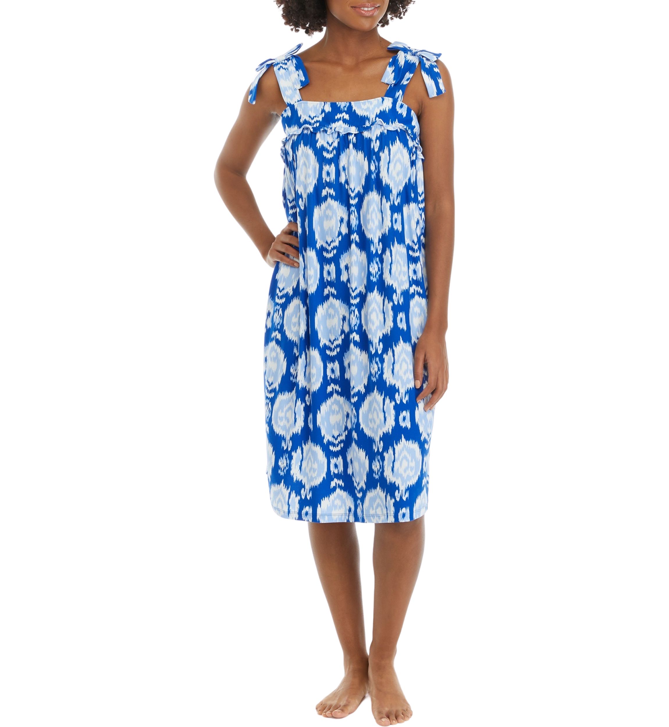 Tie Sleeve Ruffle Sleep Dress