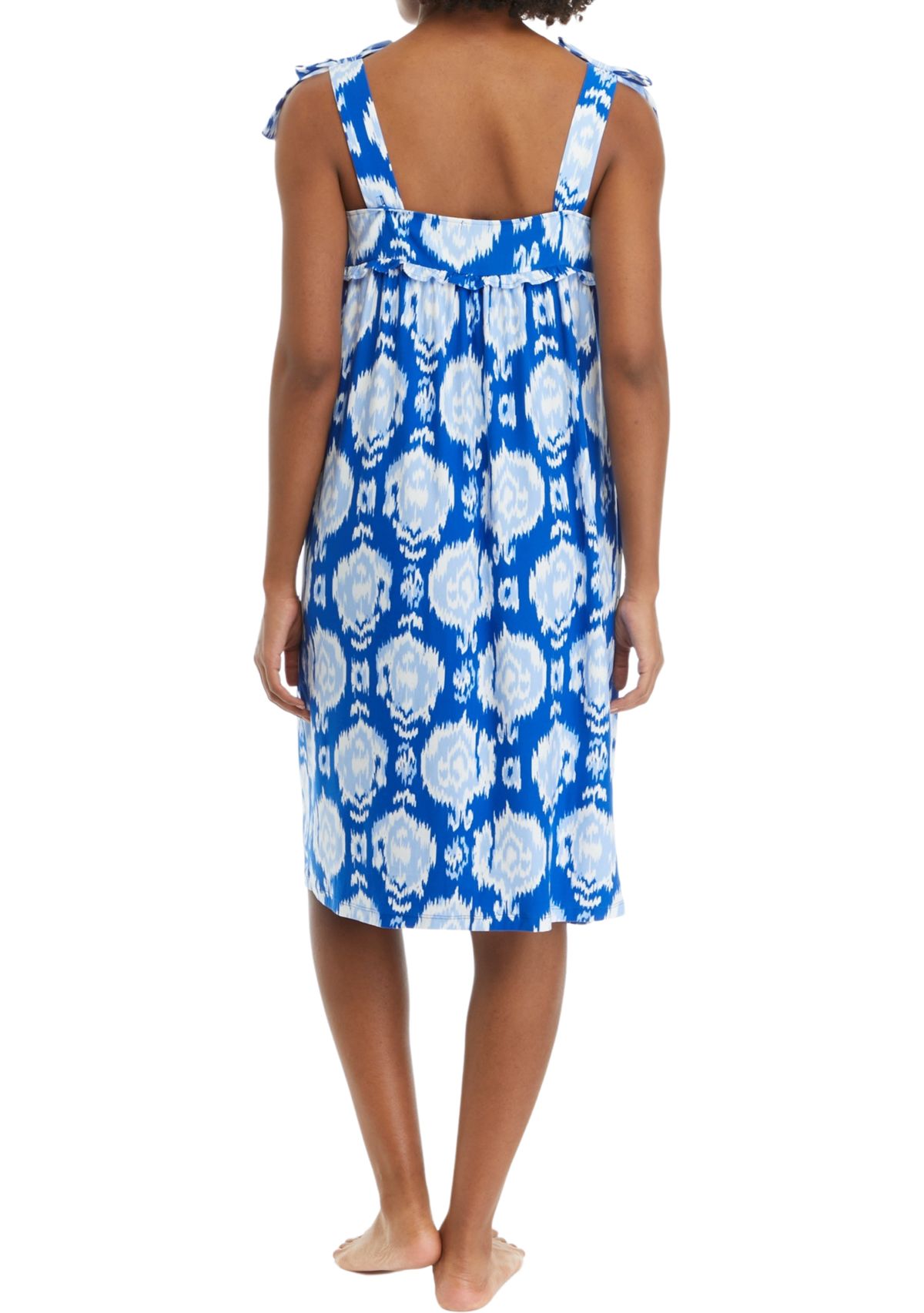 Tie Sleeve Ruffle Sleep Dress