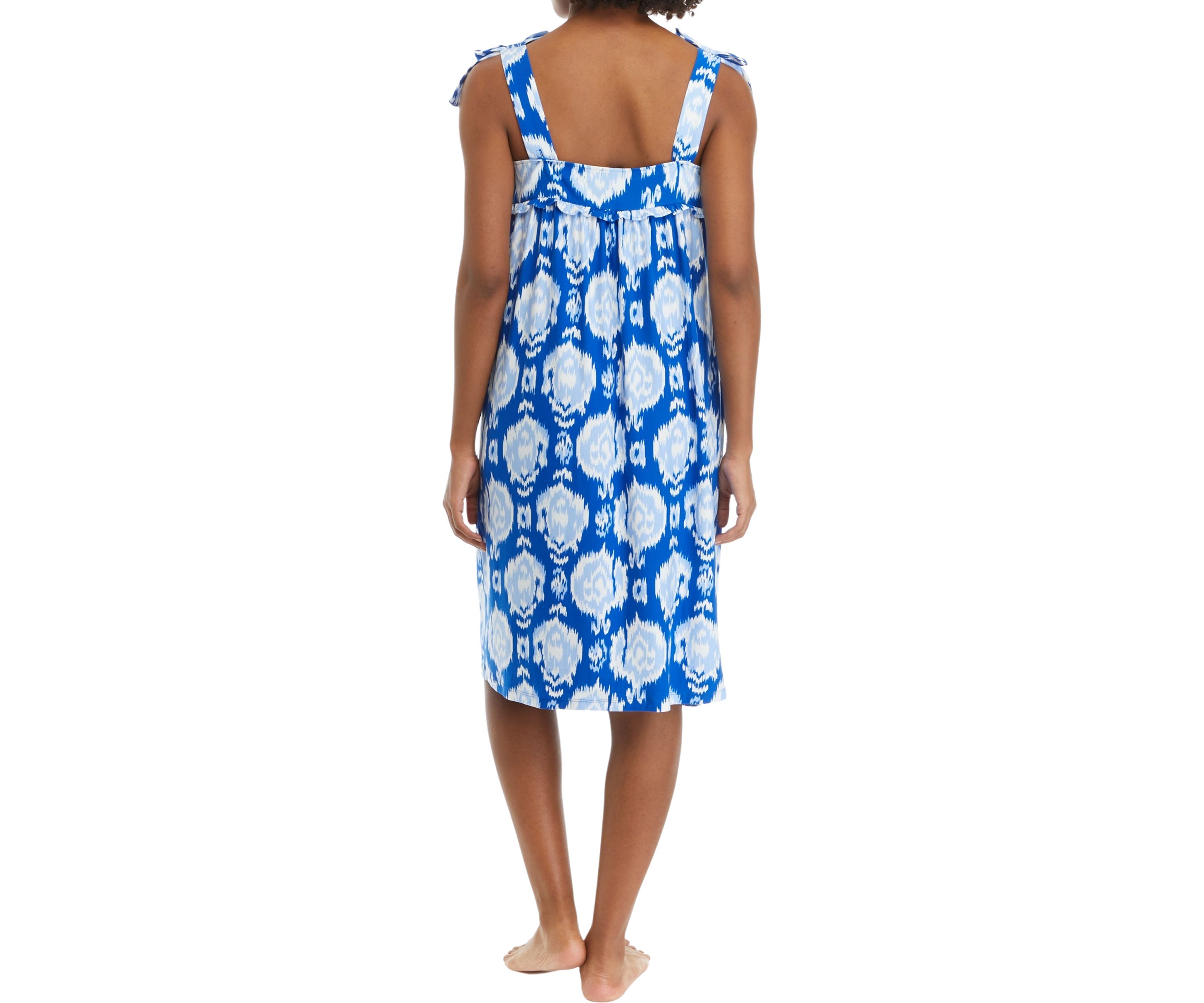Tie Sleeve Ruffle Sleep Dress