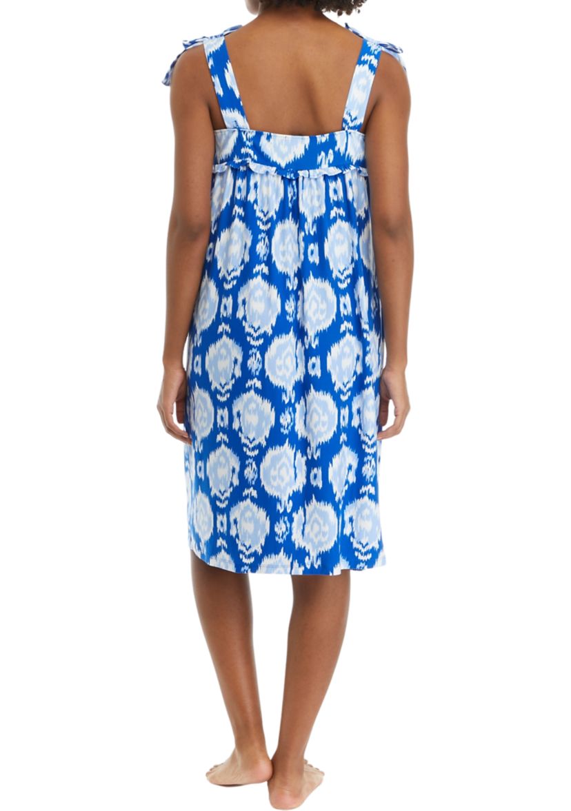Tie Sleeve Ruffle Sleep Dress