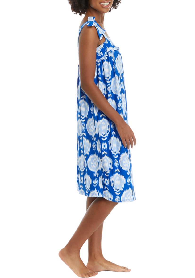 Tie Sleeve Ruffle Sleep Dress