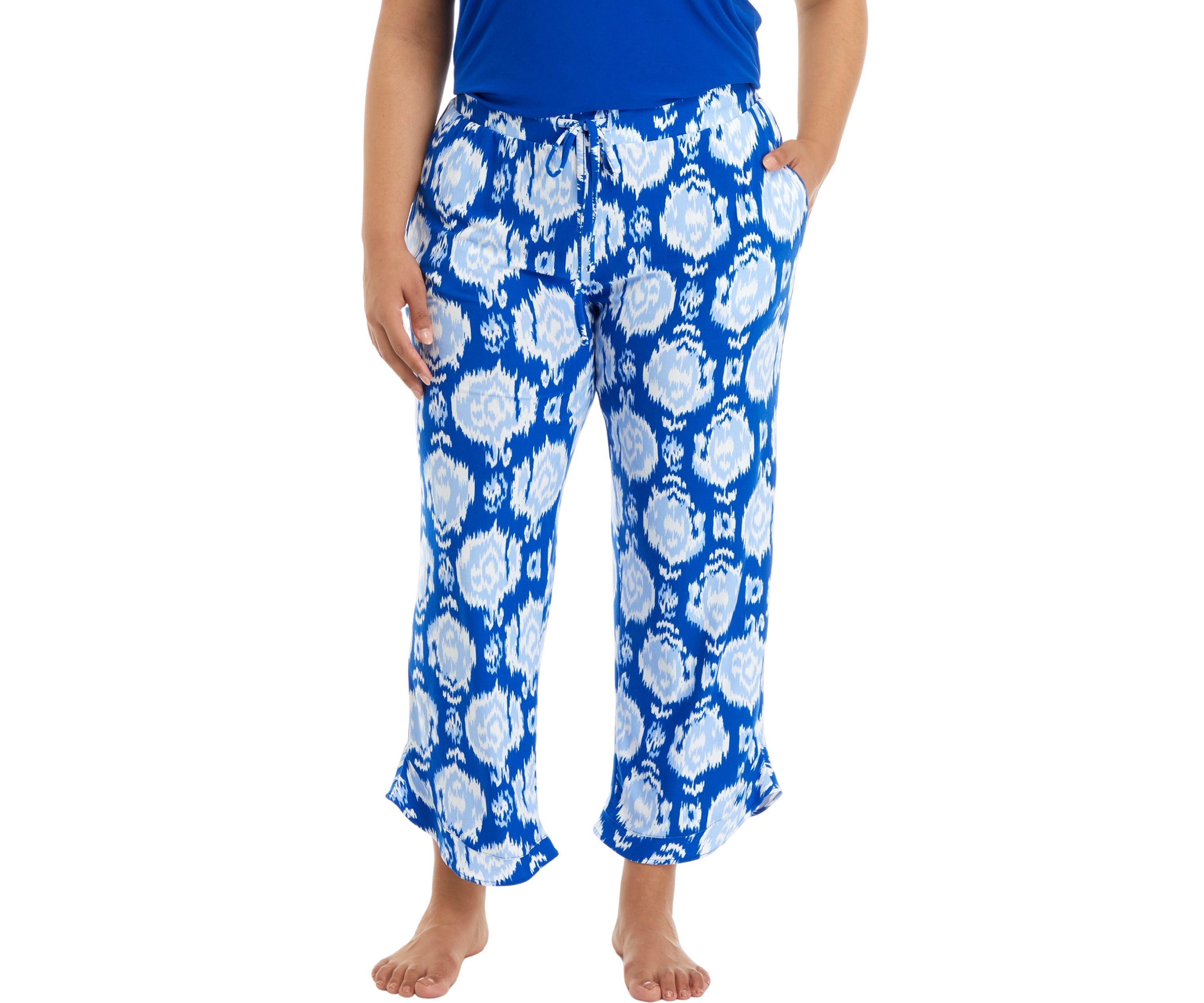 Plus Size Yummy Ruffle Hem Pajama Pants