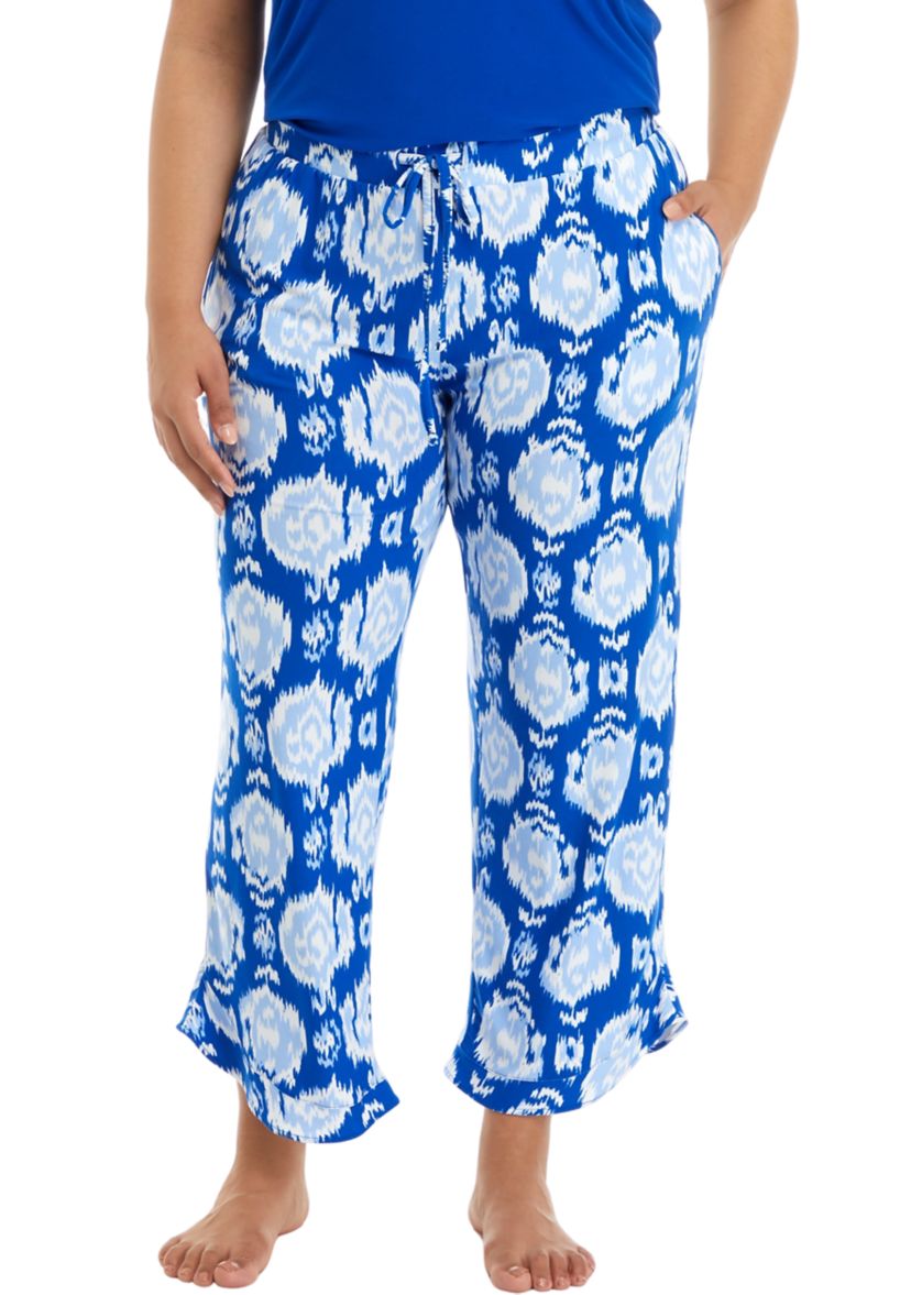 Plus Size Yummy Ruffle Hem Pajama Pants
