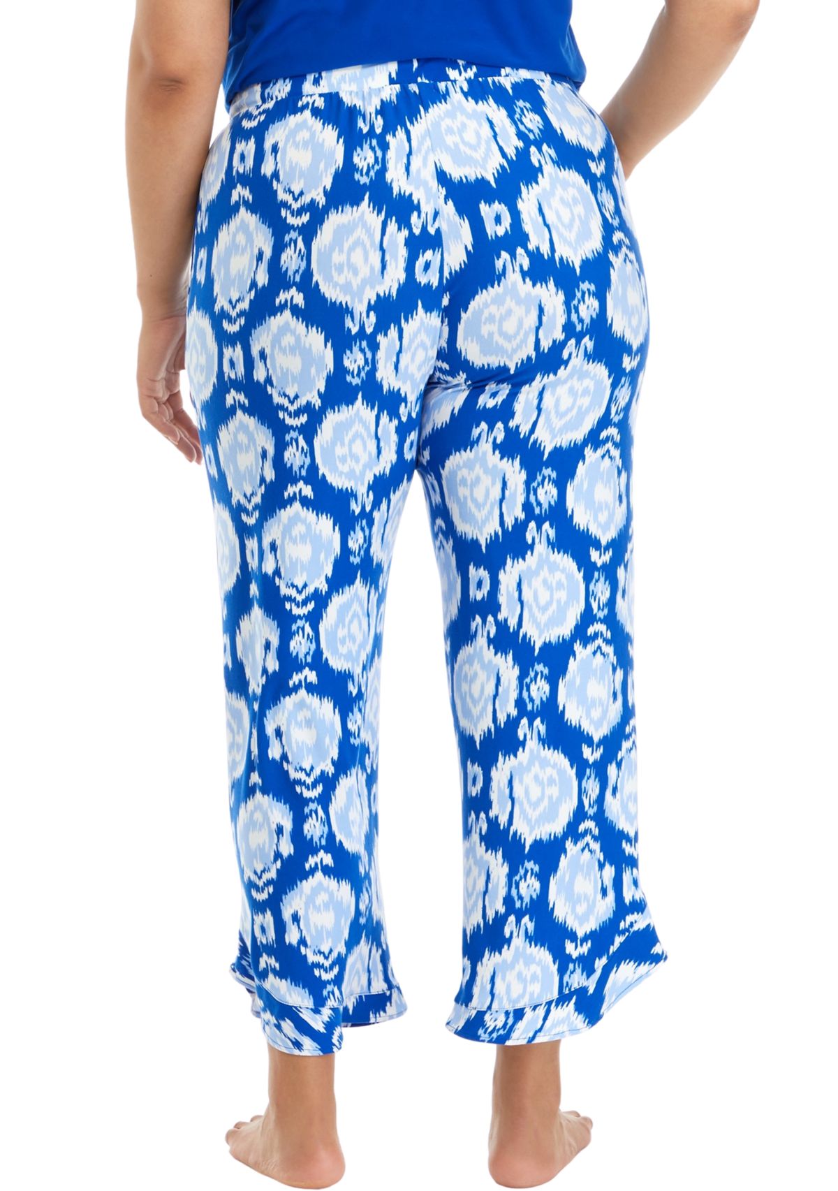 Plus Size Yummy Ruffle Hem Pajama Pants