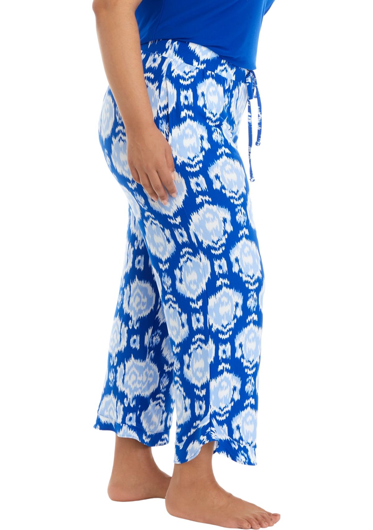 Plus Size Yummy Ruffle Hem Pajama Pants