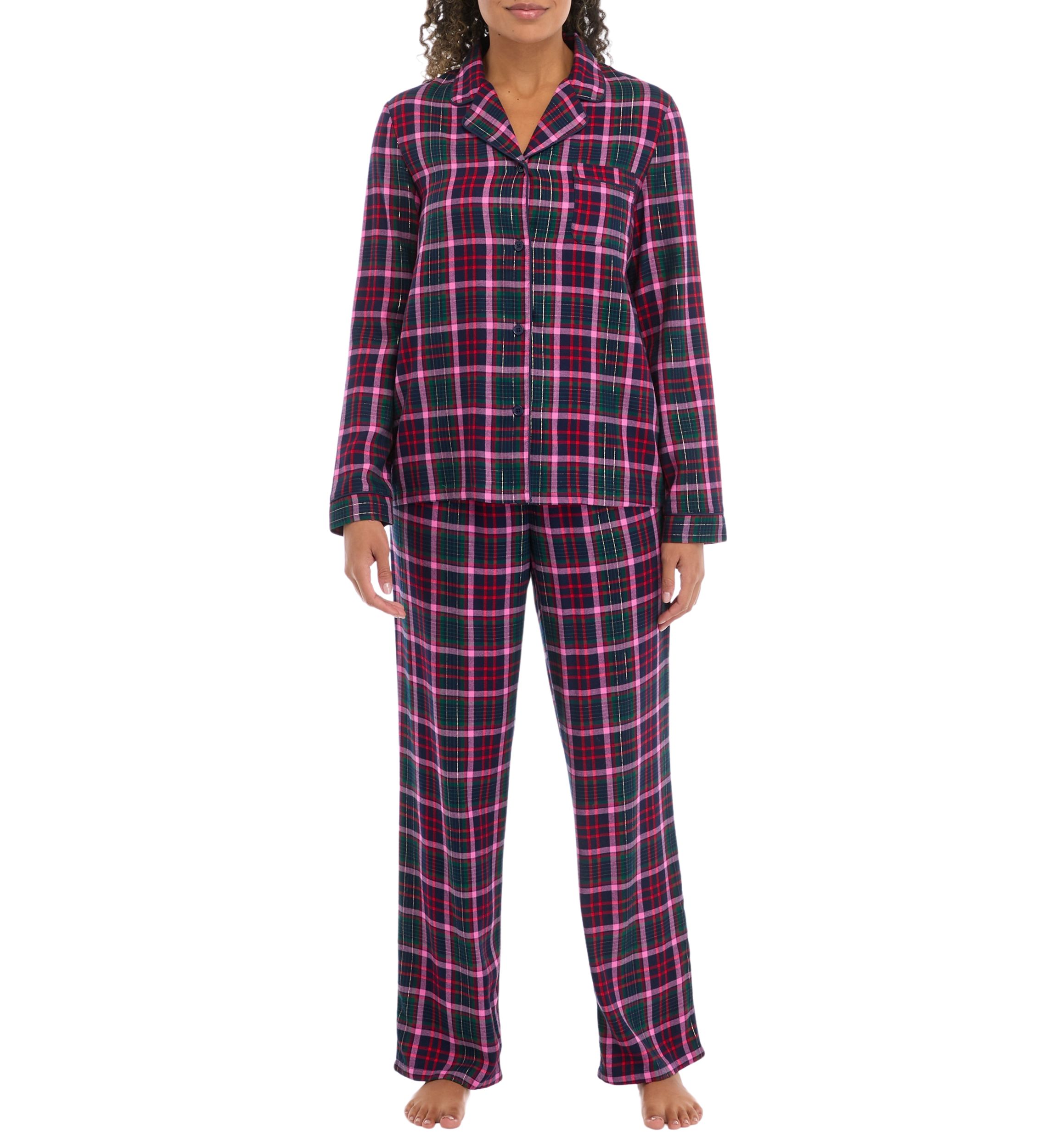 Plaid Flannel Pajama Set