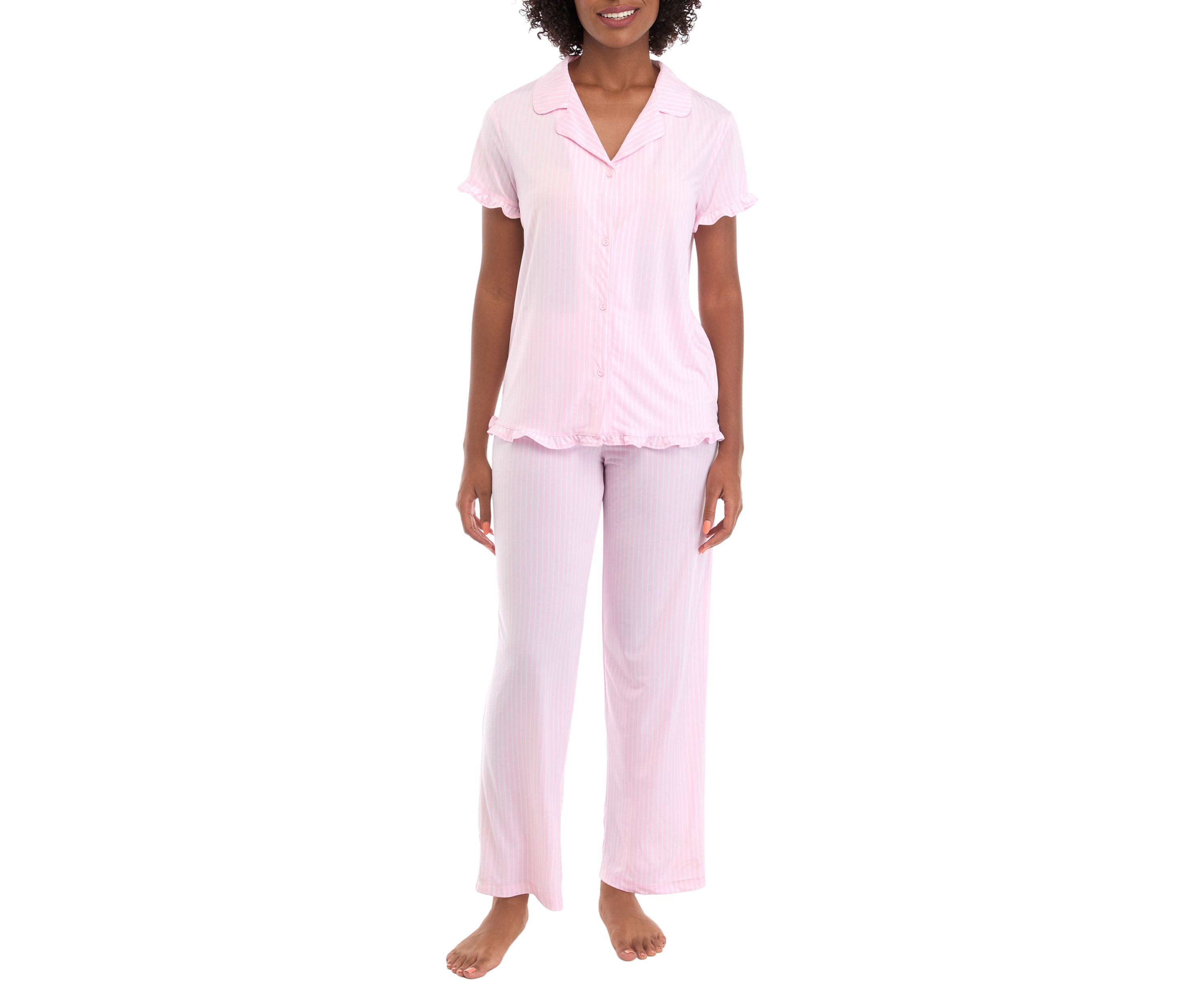 Notch Ruffle Pajama Set 