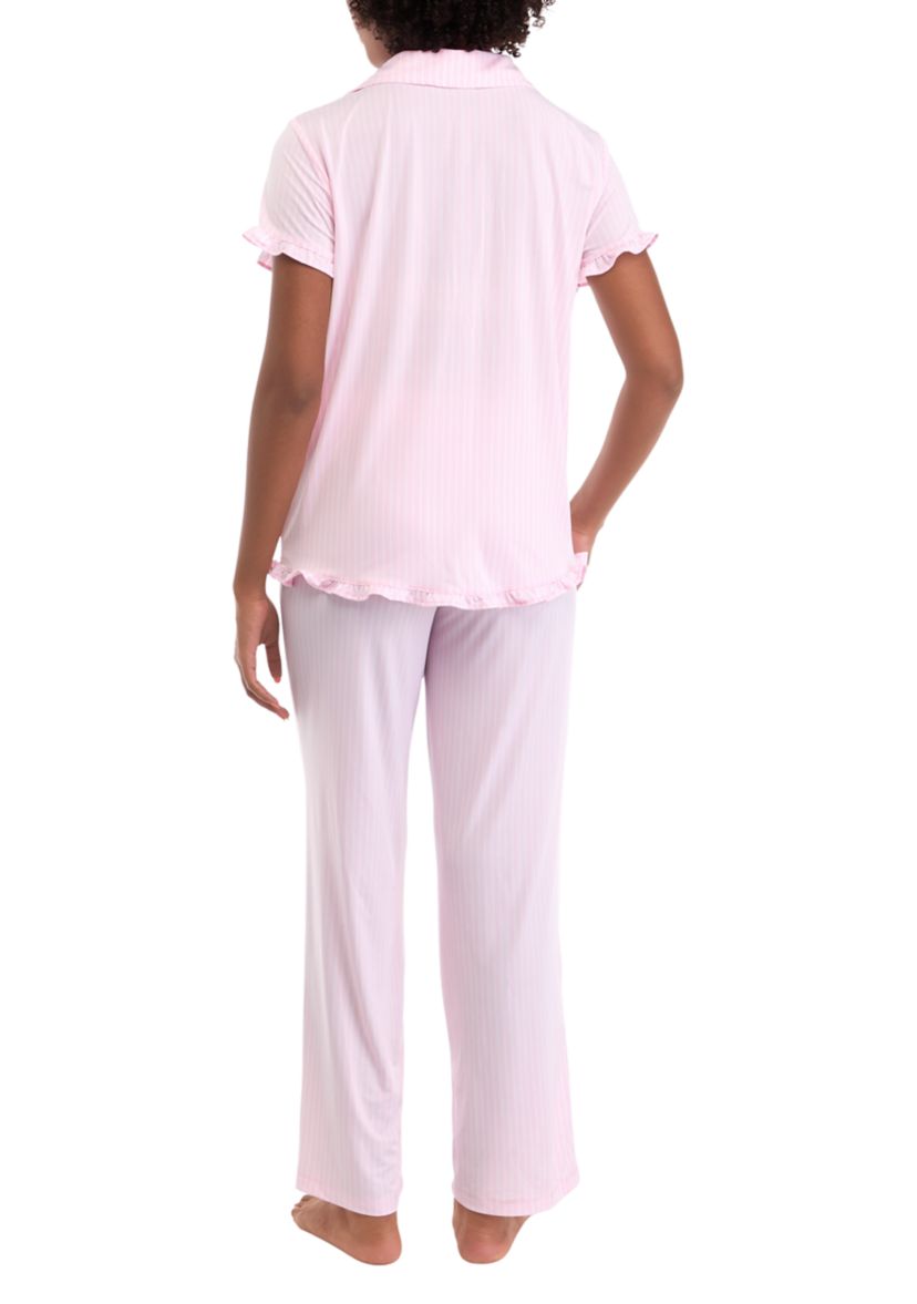 Notch Ruffle Pajama Set 