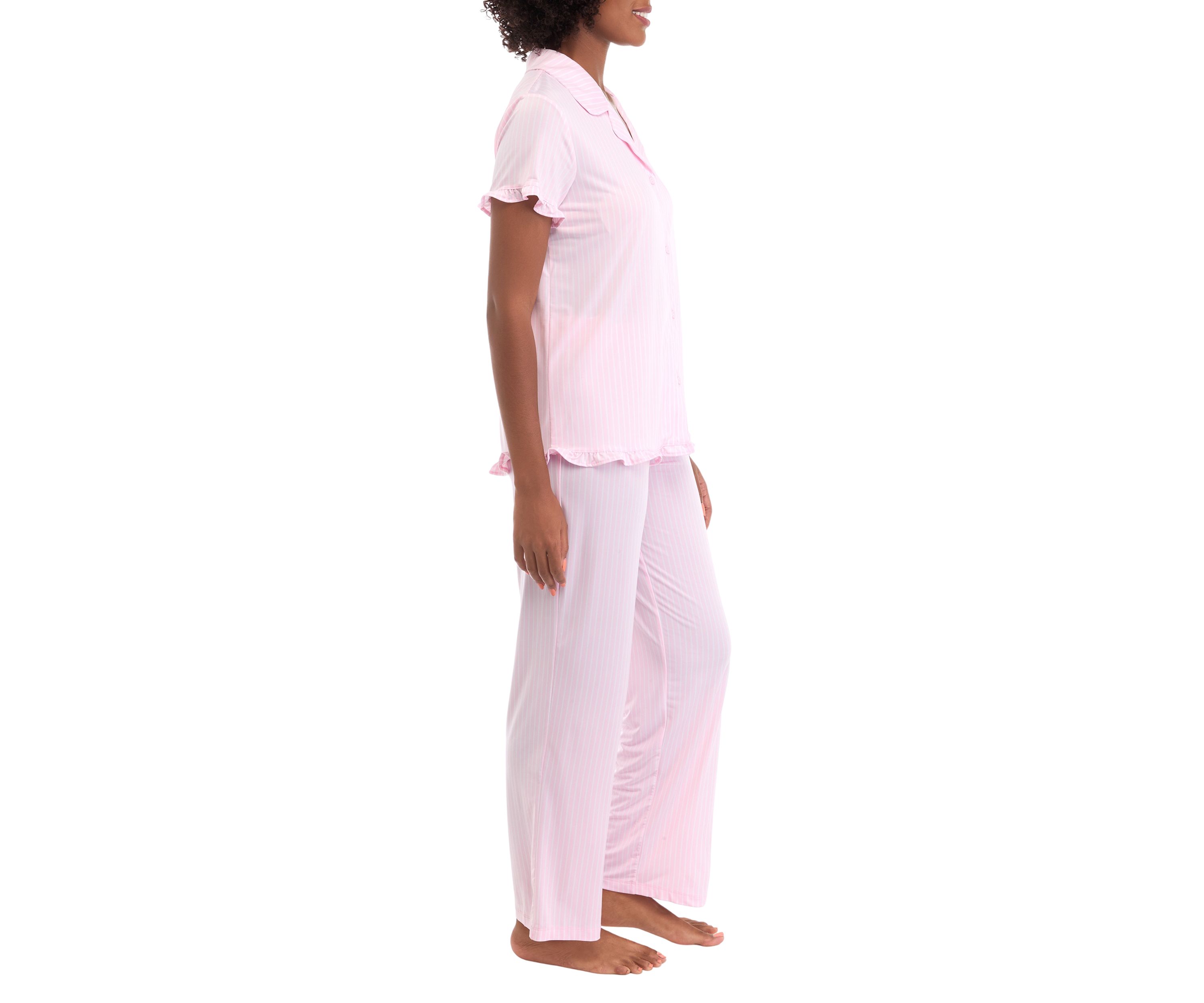 Notch Ruffle Pajama Set 