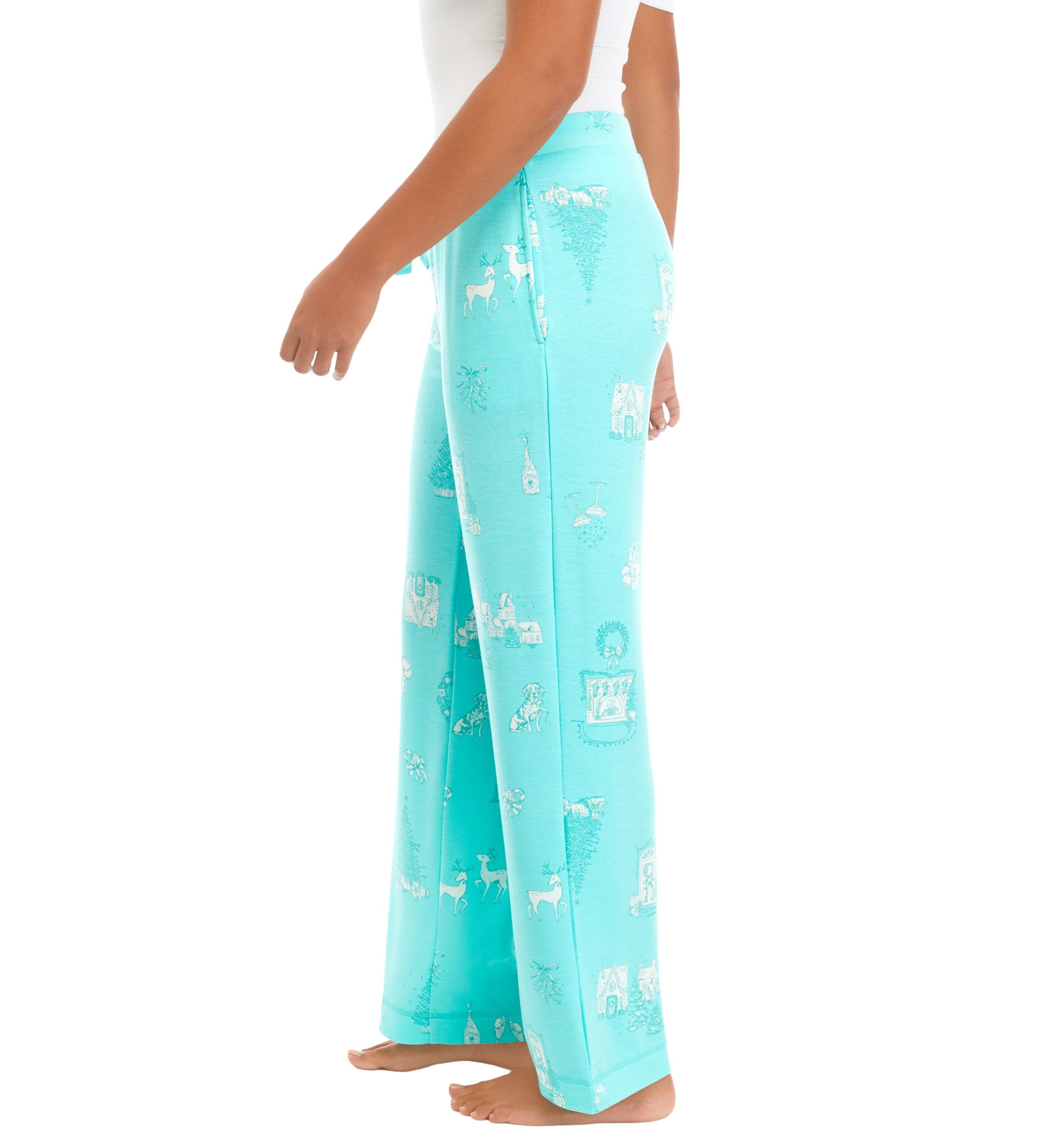 Printed Knit Pajama Pants
