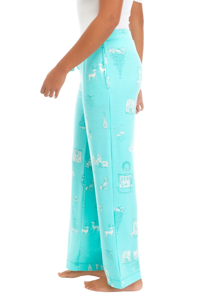 Printed Knit Pajama Pants