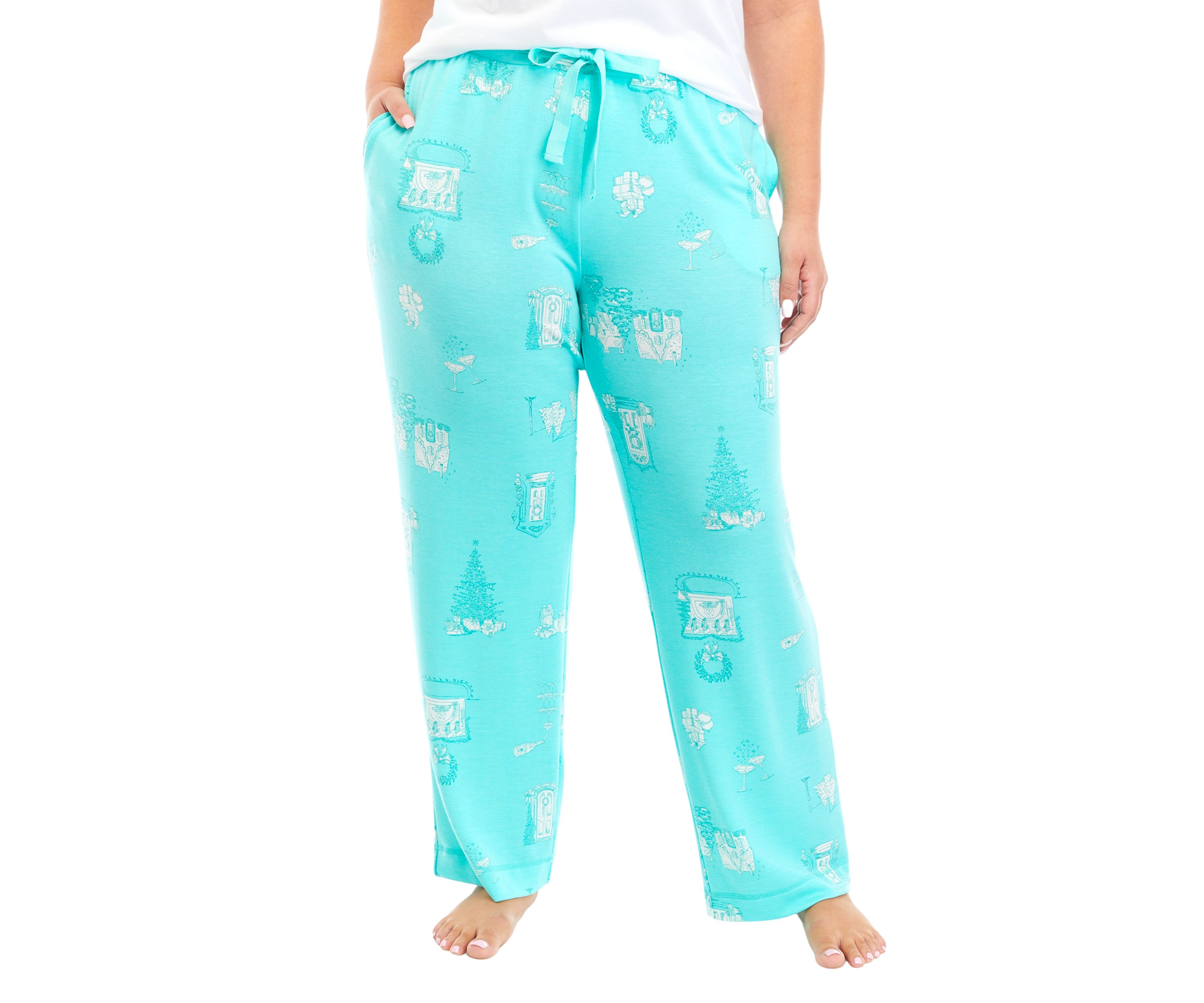 Plus Size Butterknit Printed Sleep Pants