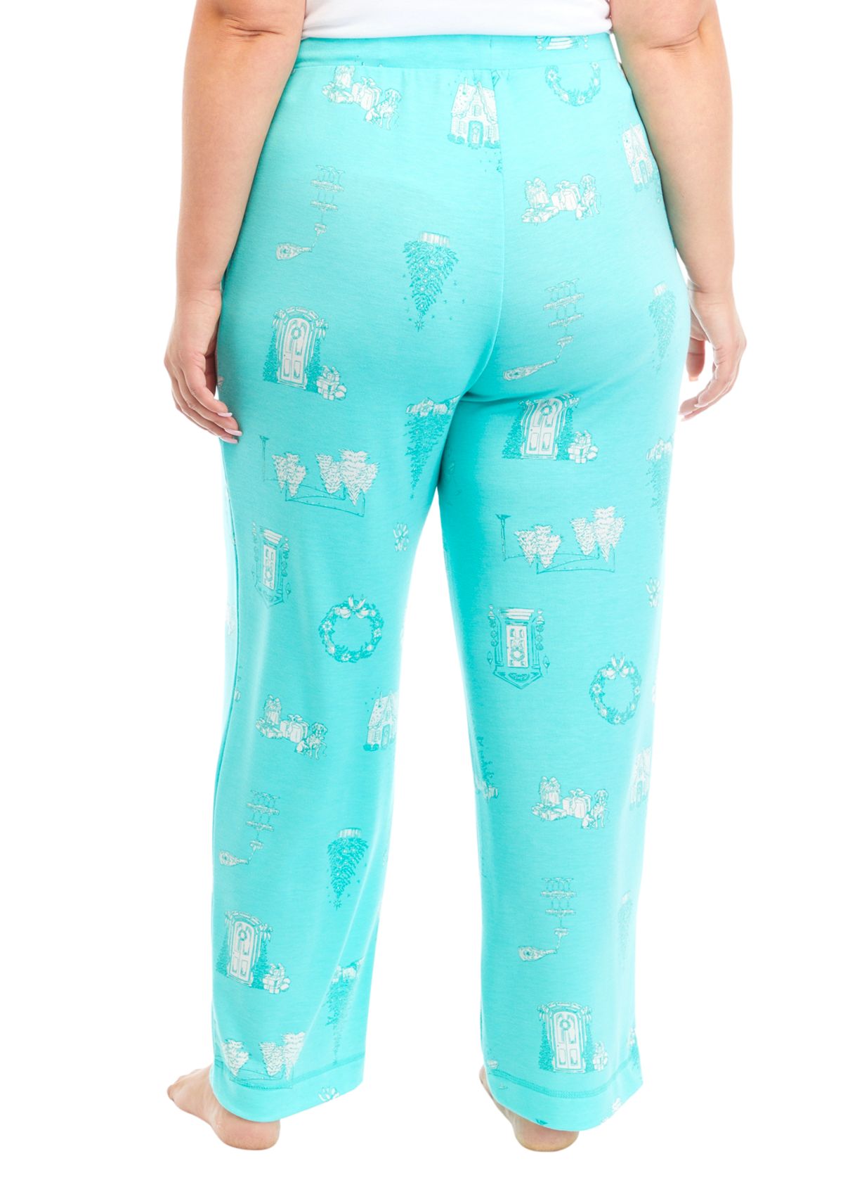 Plus Size Butterknit Printed Sleep Pants