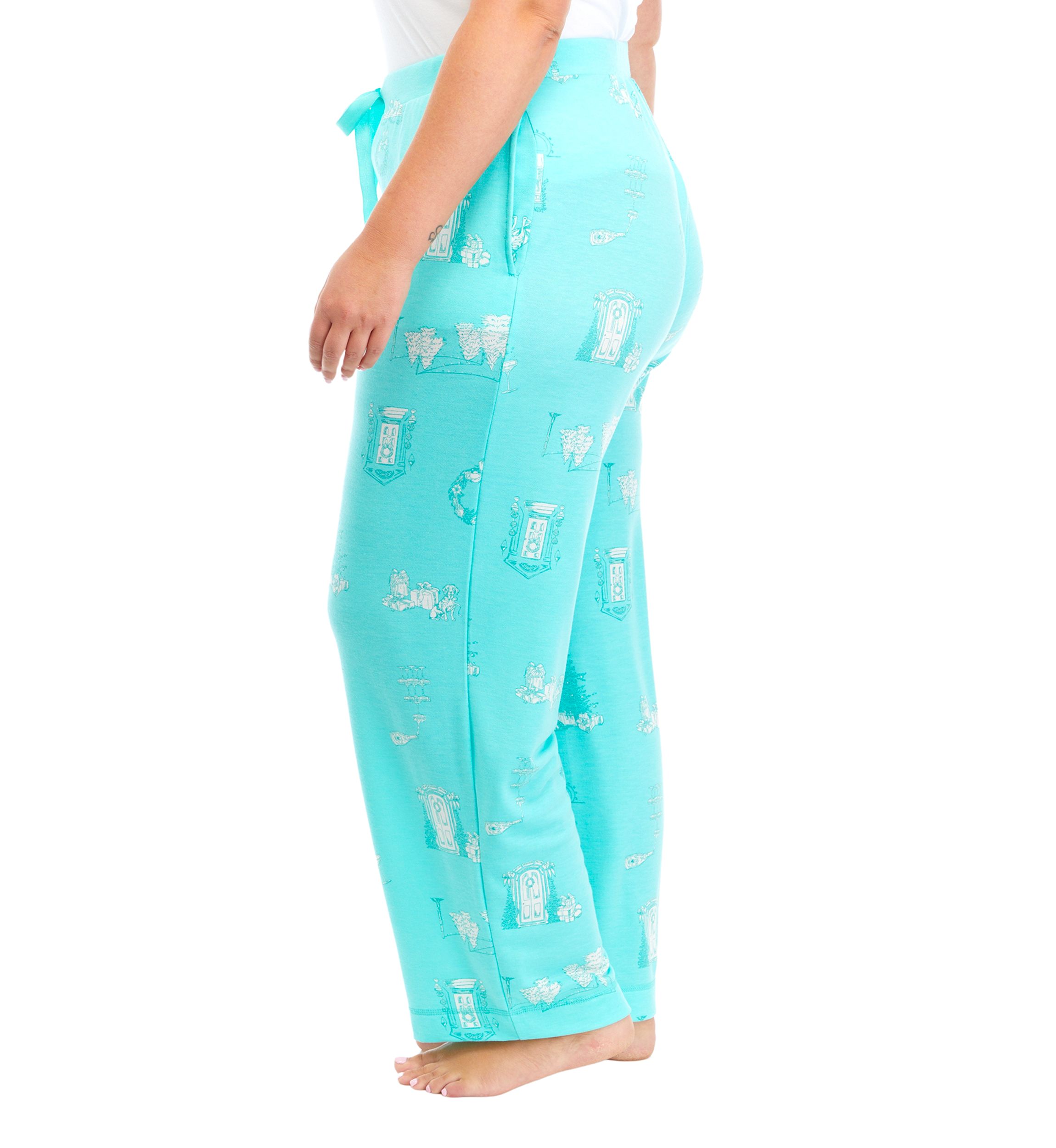 Plus Size Butterknit Printed Sleep Pants