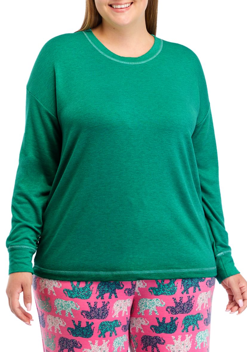Plus Size Drop Shoulder Sleep Shirt 