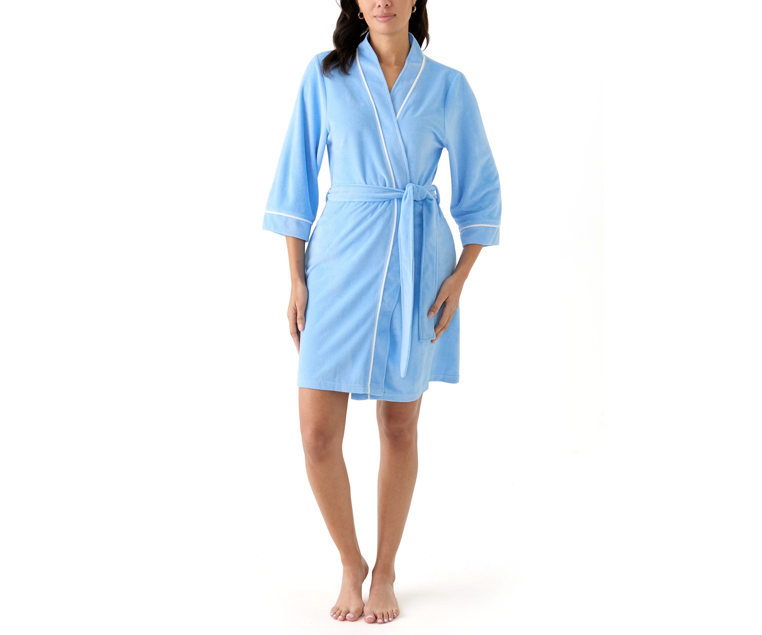 Honeycomb Knit Wrap Robe