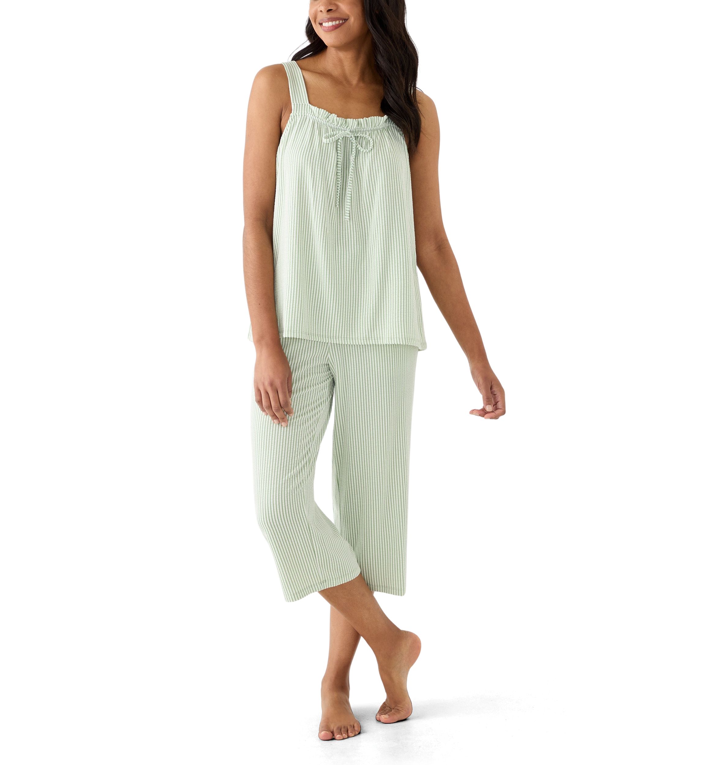 Womens Tank Top and Wide Leg Pants Pajama Set