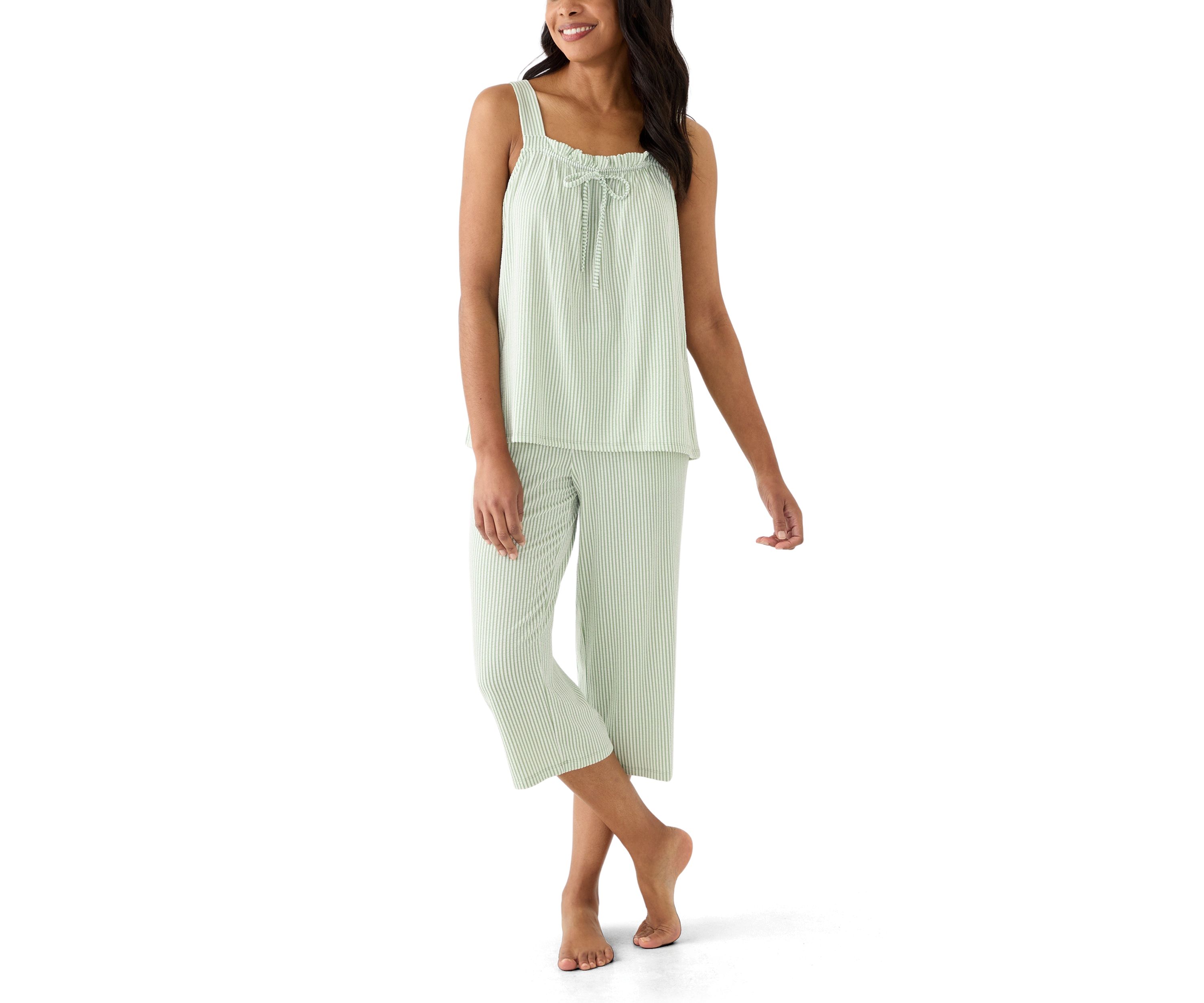 Womens Tank Top and Wide Leg Pants Pajama Set