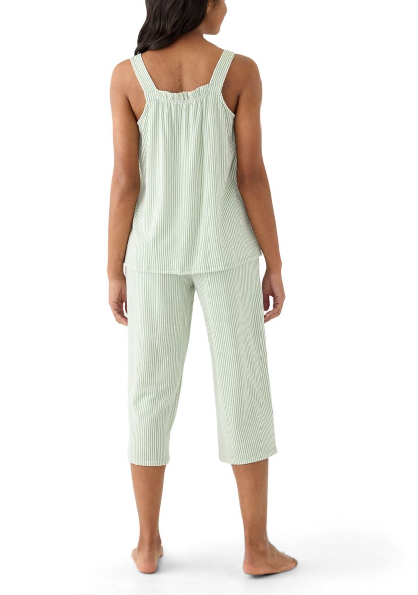 Womens Tank Top and Wide Leg Pants Pajama Set