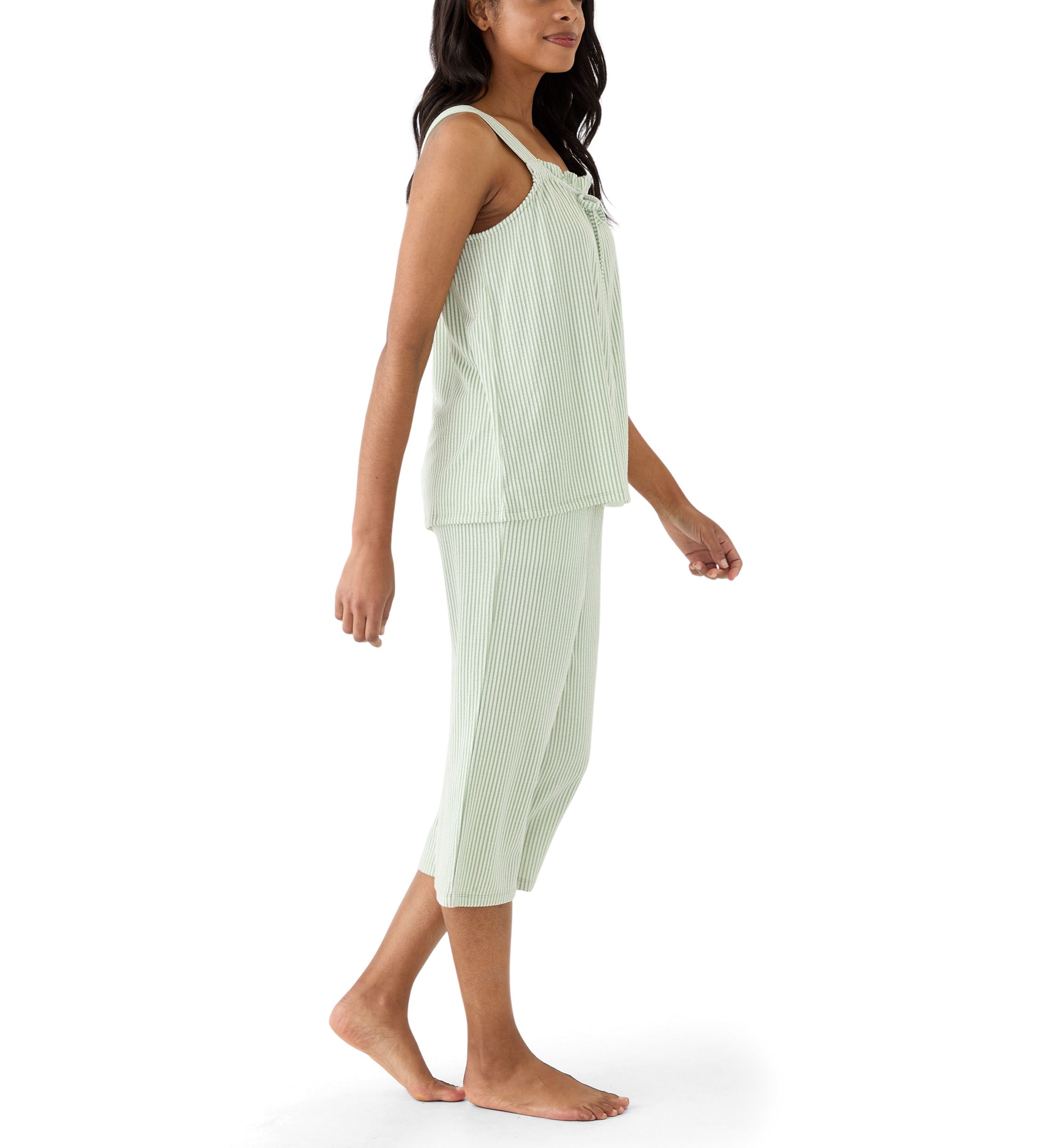 Womens Tank Top and Wide Leg Pants Pajama Set