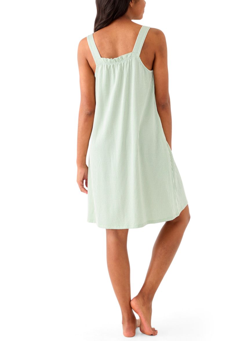 Womens Knit Seersucker Tank Dress