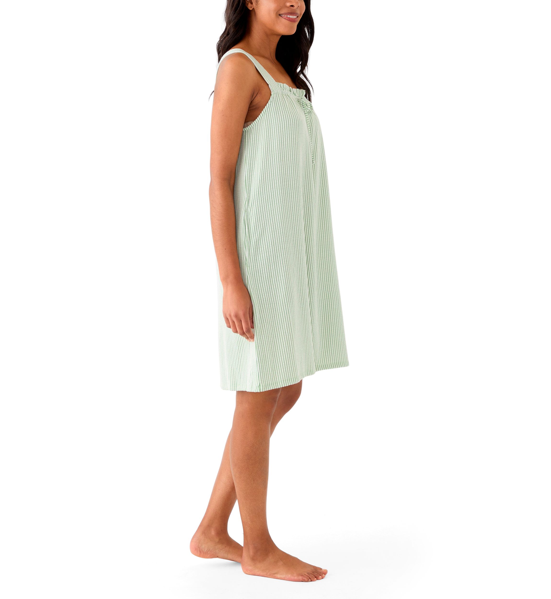 Womens Knit Seersucker Tank Dress