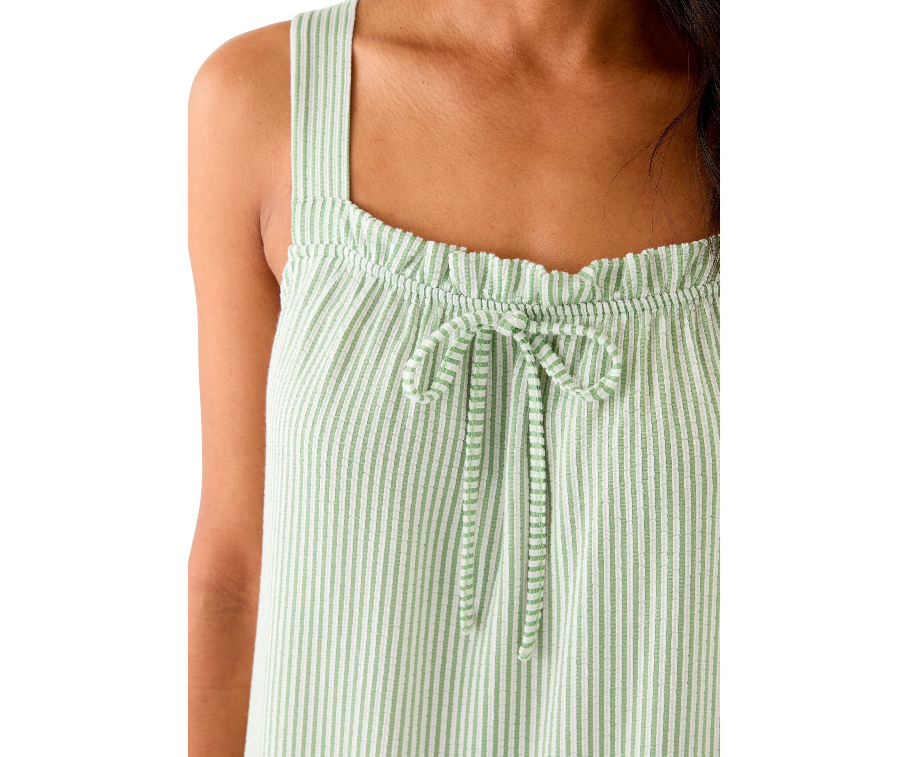 Womens Knit Seersucker Tank Dress