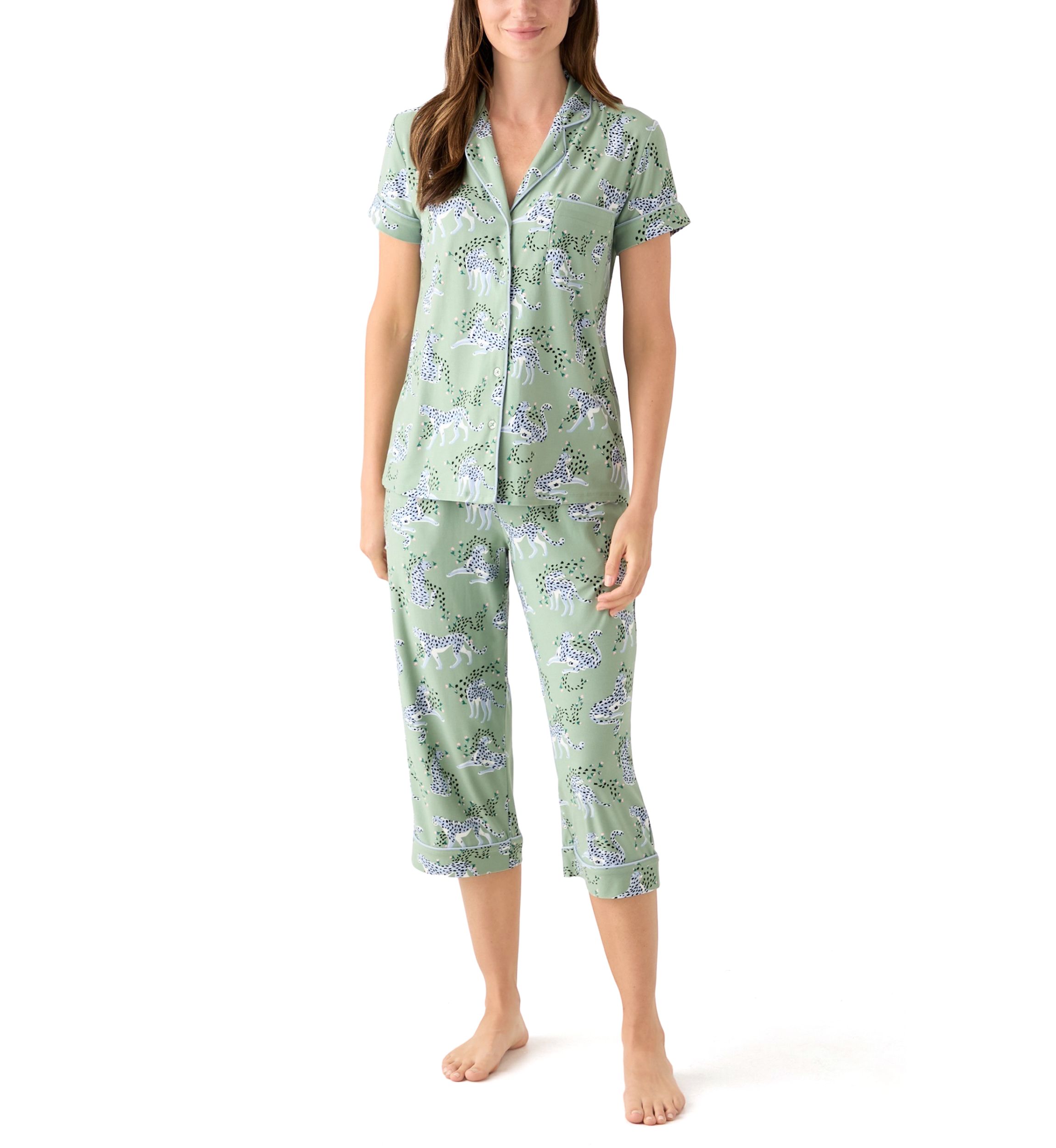 Yummy Printed Notch Collar Pajama Set