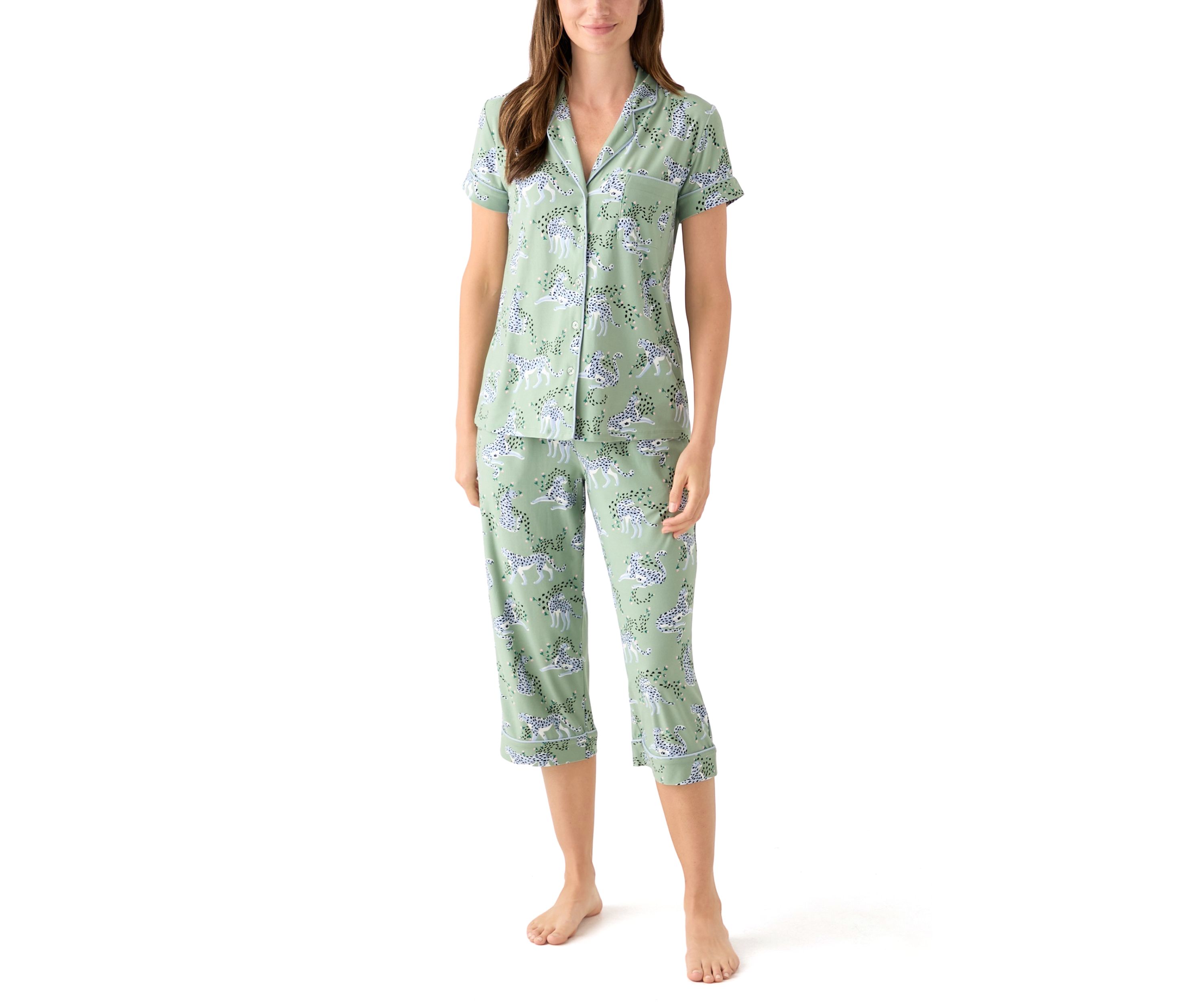 Yummy Printed Notch Collar Pajama Set
