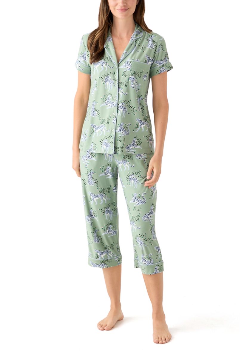 Yummy Printed Notch Collar Pajama Set