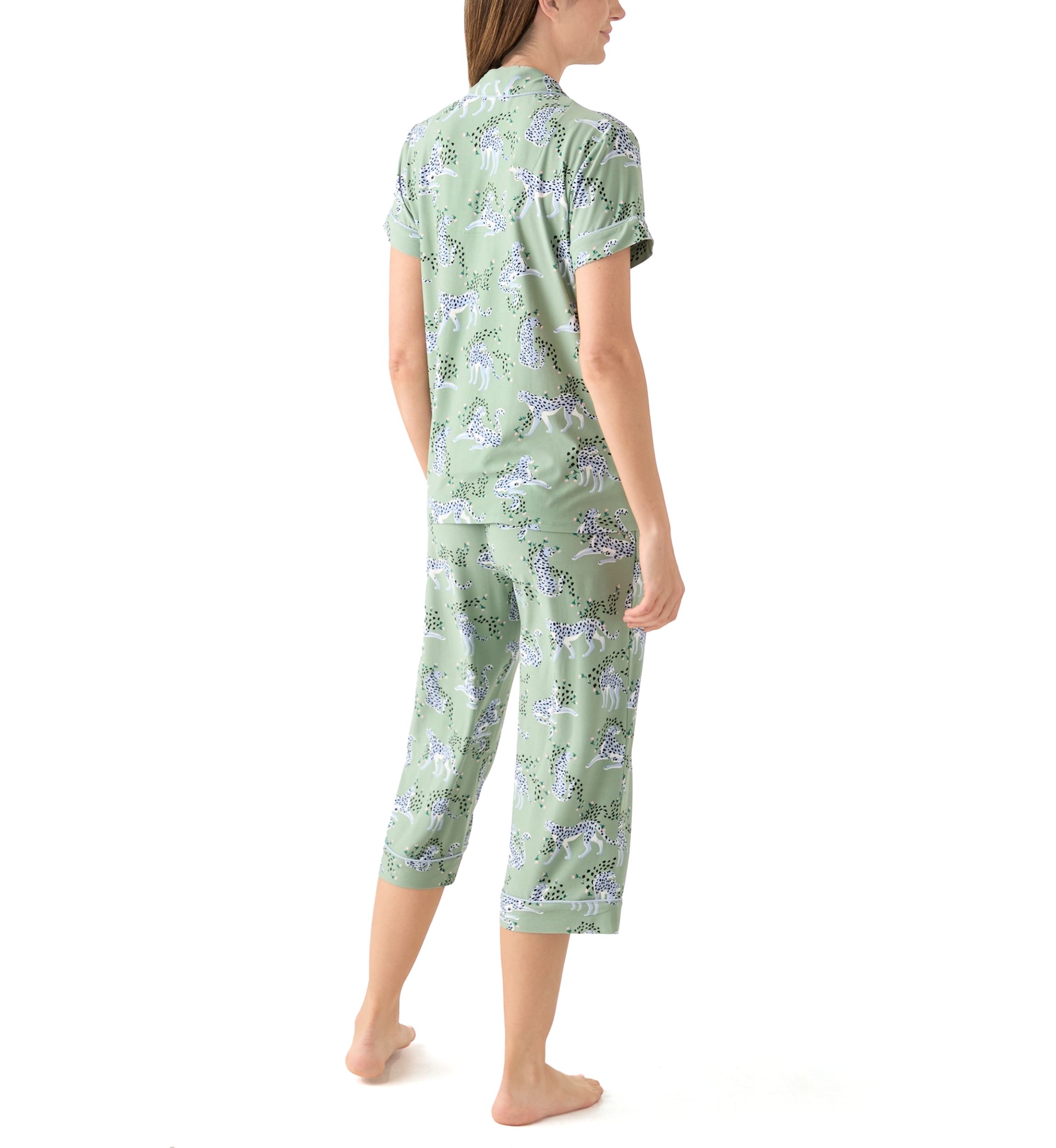 Yummy Printed Notch Collar Pajama Set