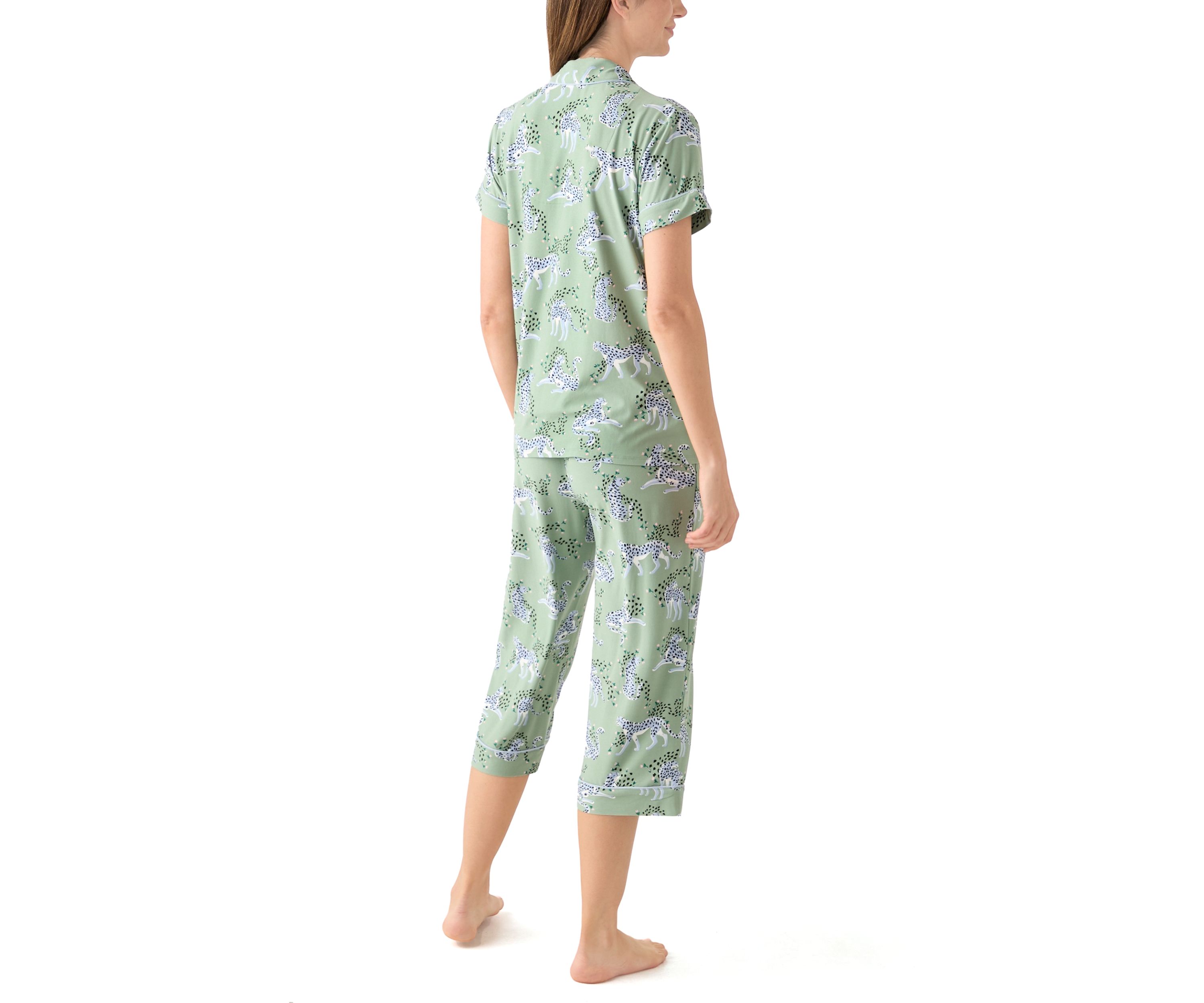Yummy Printed Notch Collar Pajama Set