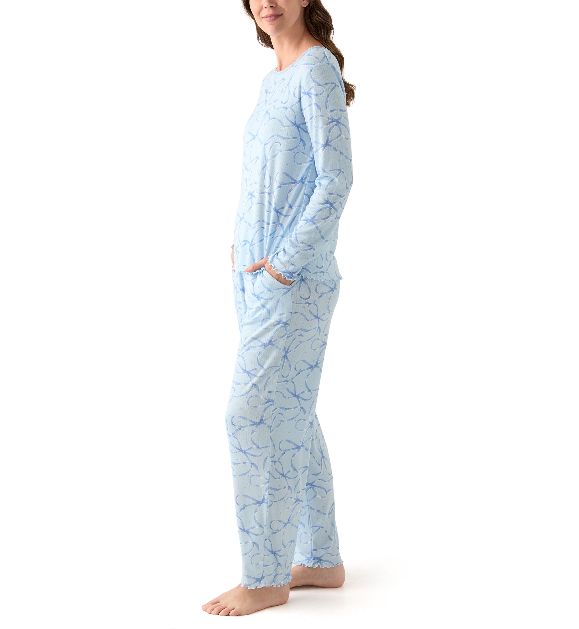 Womens Pointelle Pajama Set