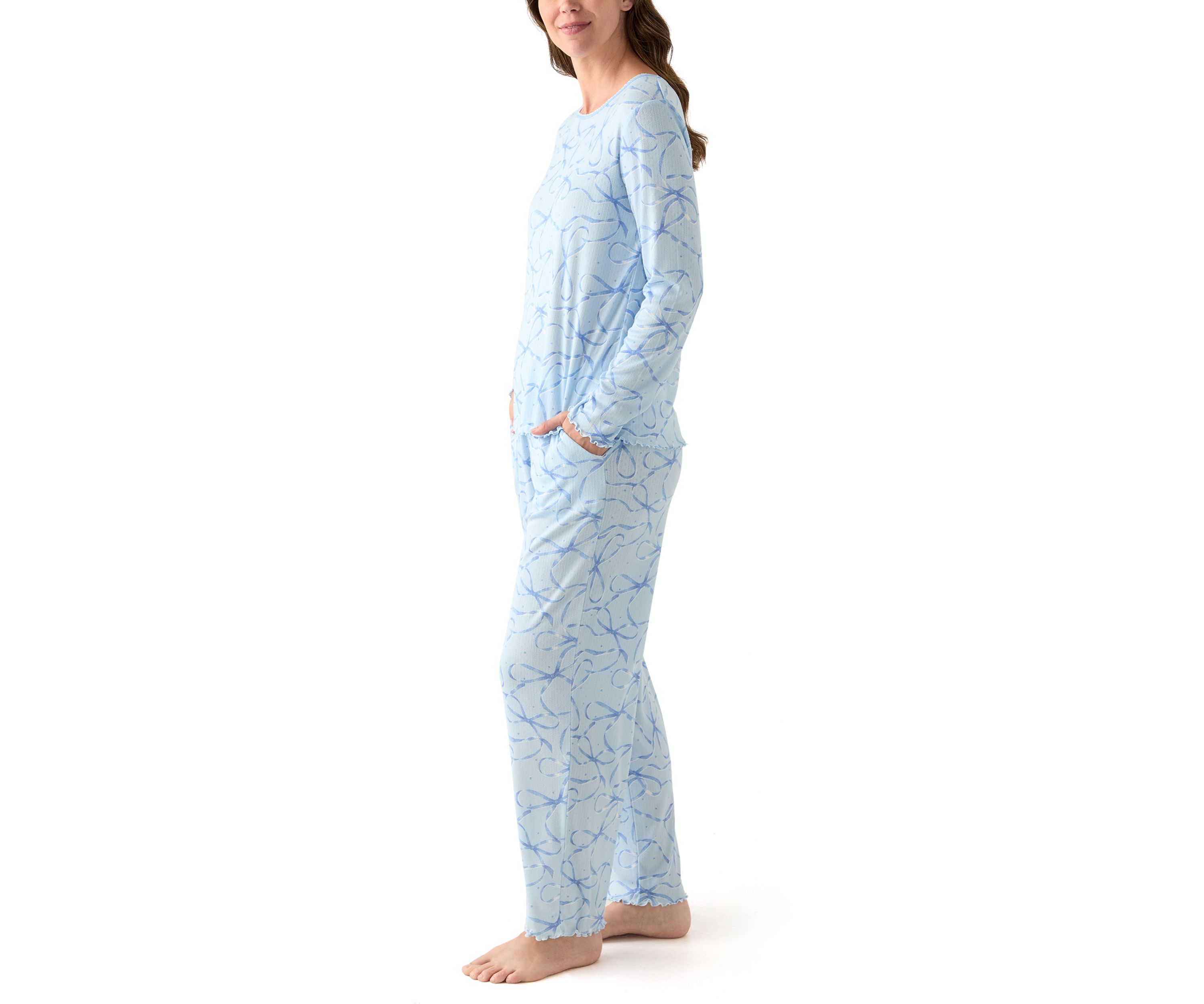 Womens Pointelle Pajama Set