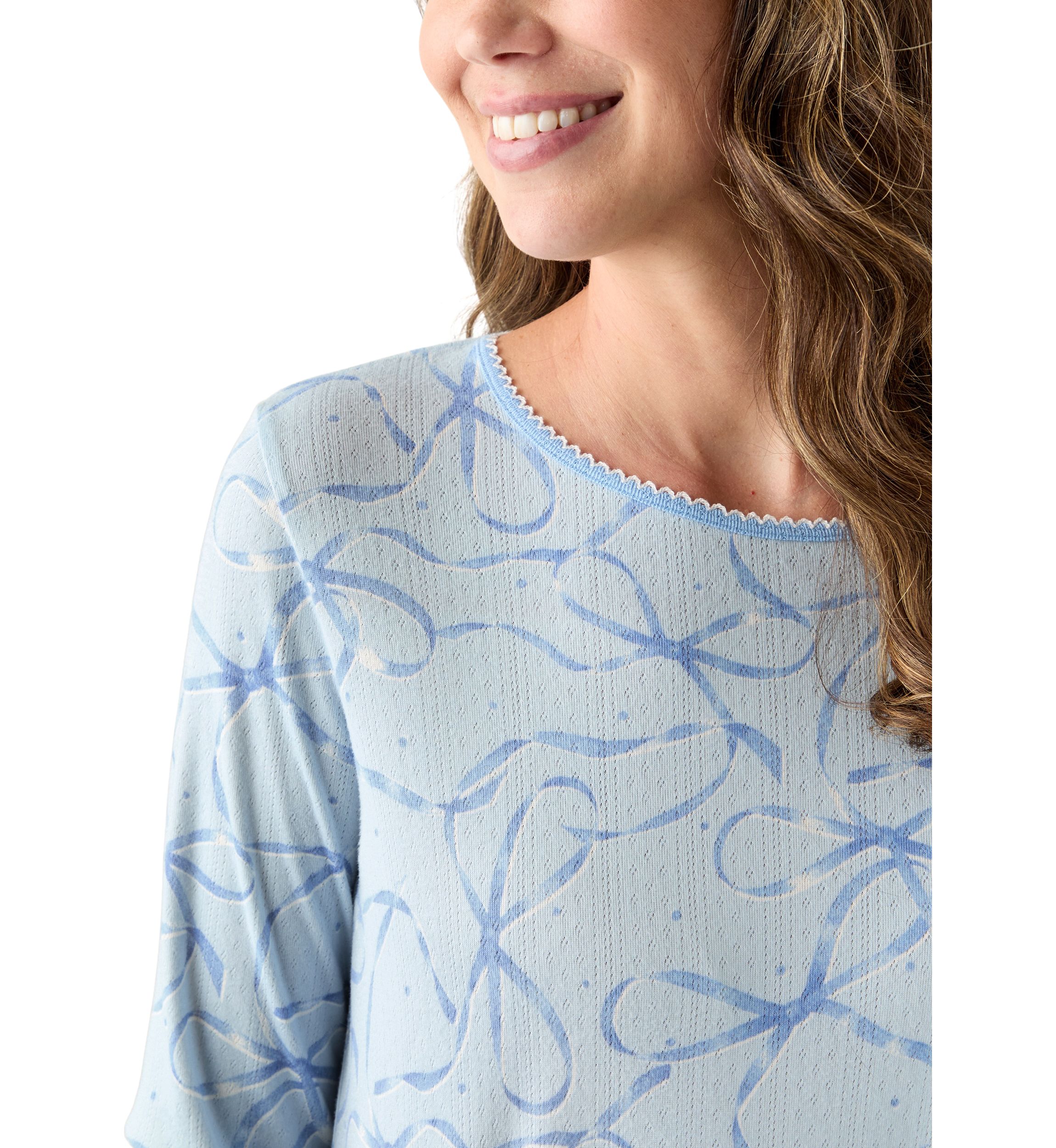 Womens Pointelle Pajama Set
