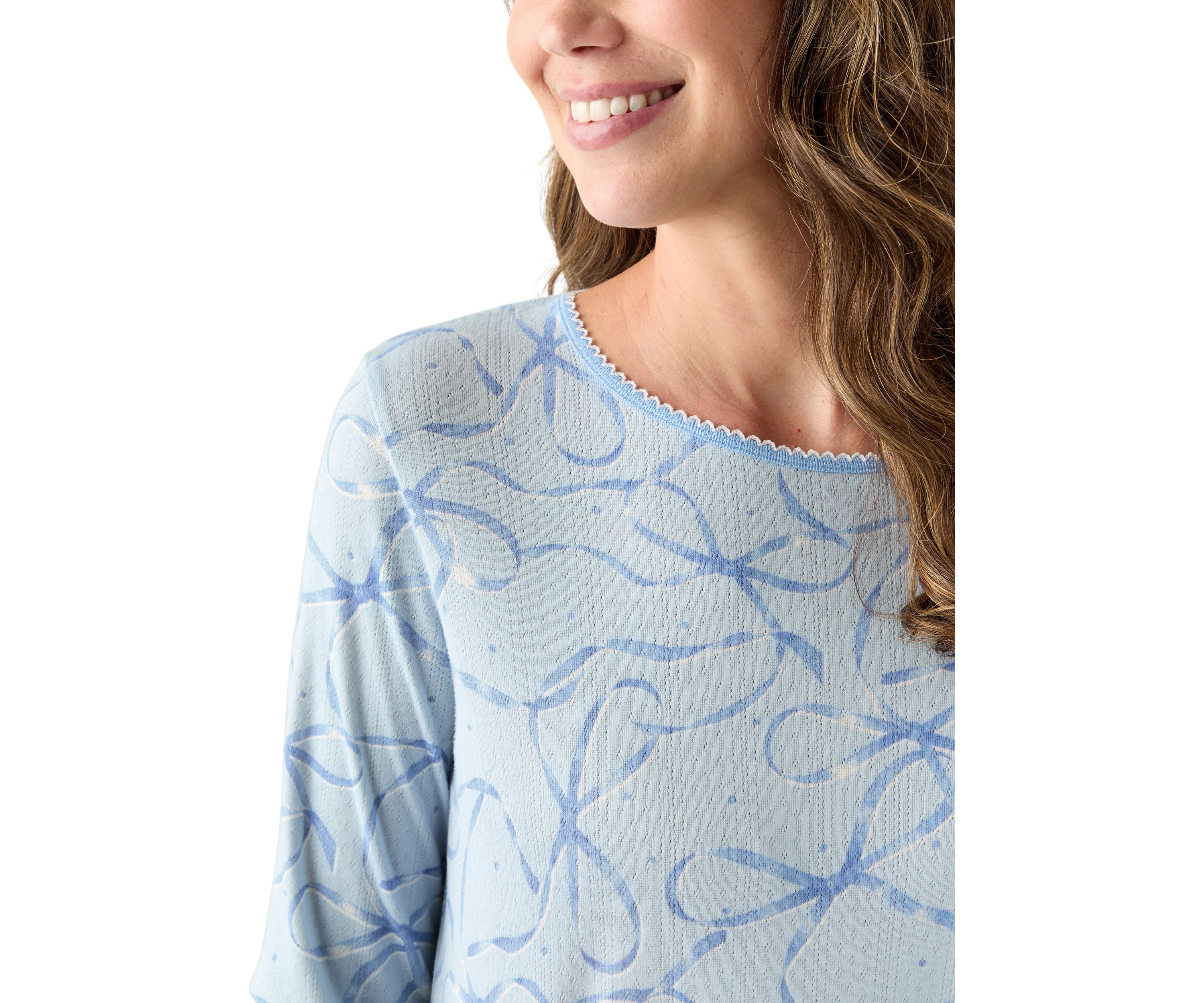 Womens Pointelle Pajama Set