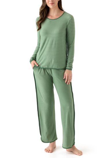 Plus Size Long Sleeve Pajama Top & Pants Set