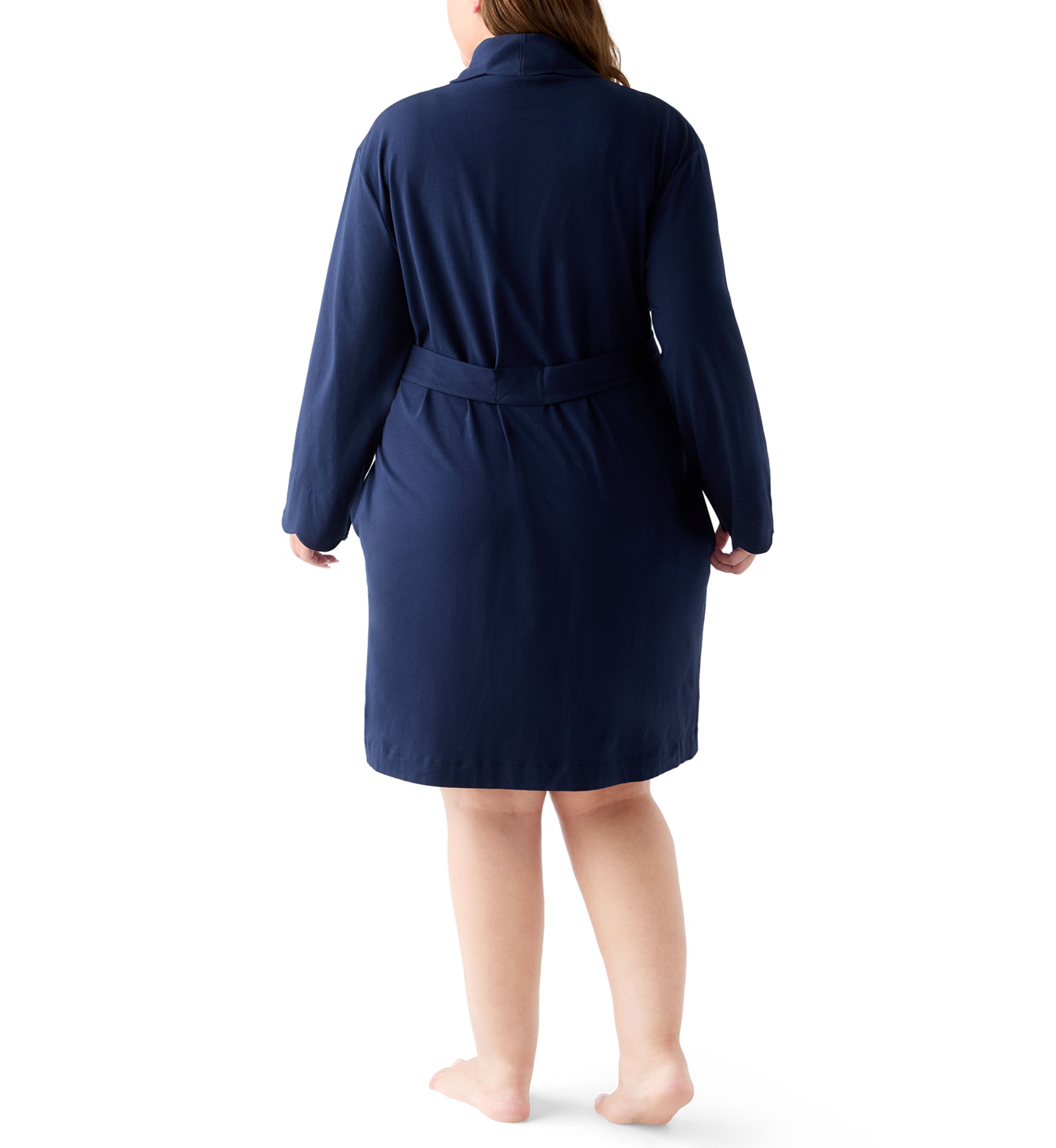 Plus Size Scalloped Robe