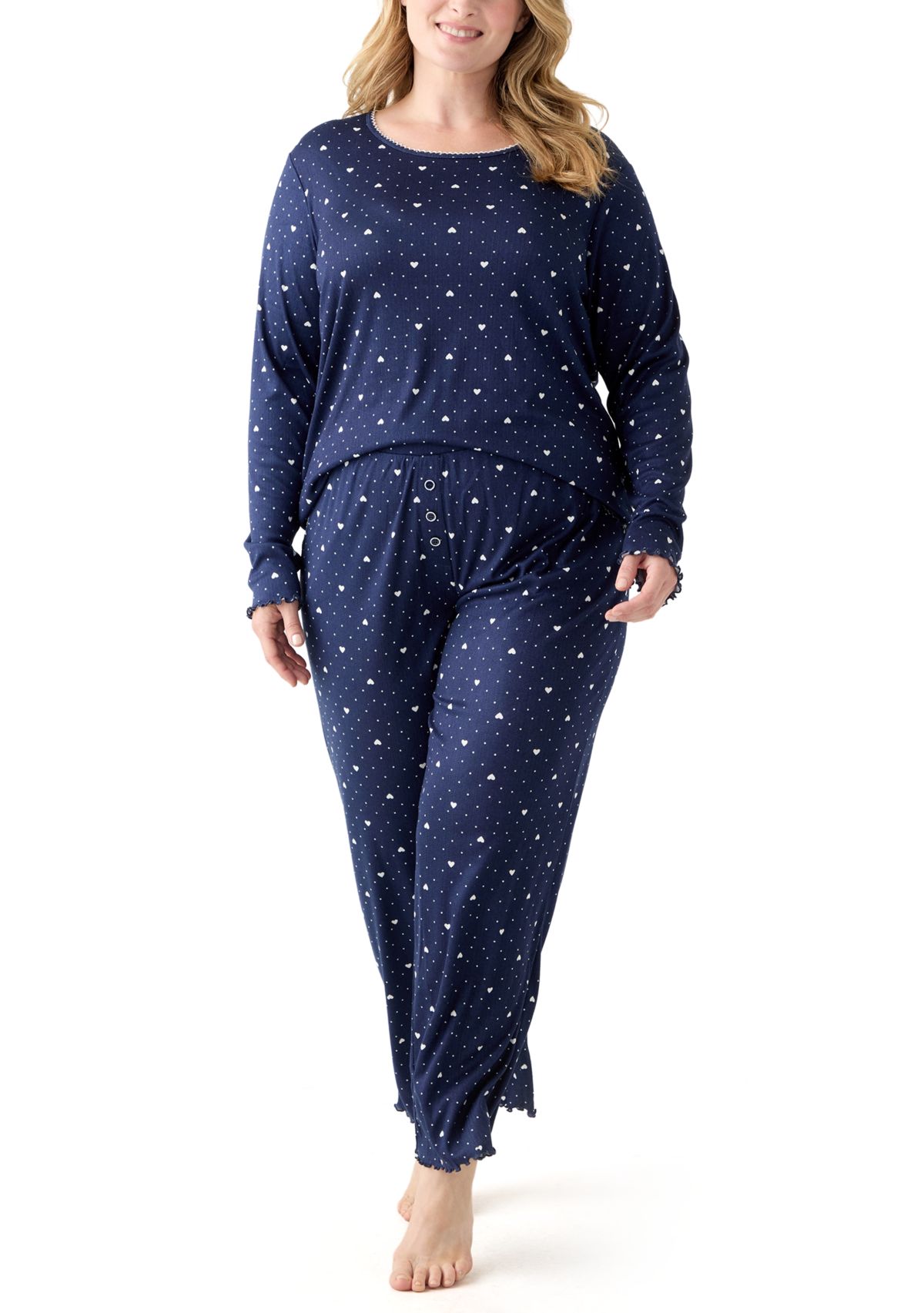 Womens Pointelle Pajama Set