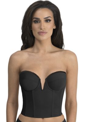 Dominique Vivienne Strapless Garter Bustier 30C, Black at  Women's  Clothing store