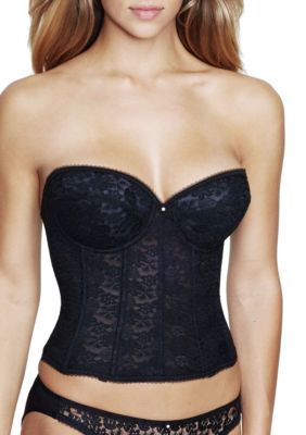 Dominique Women's Annabel Lace Strapless Bustier, Black